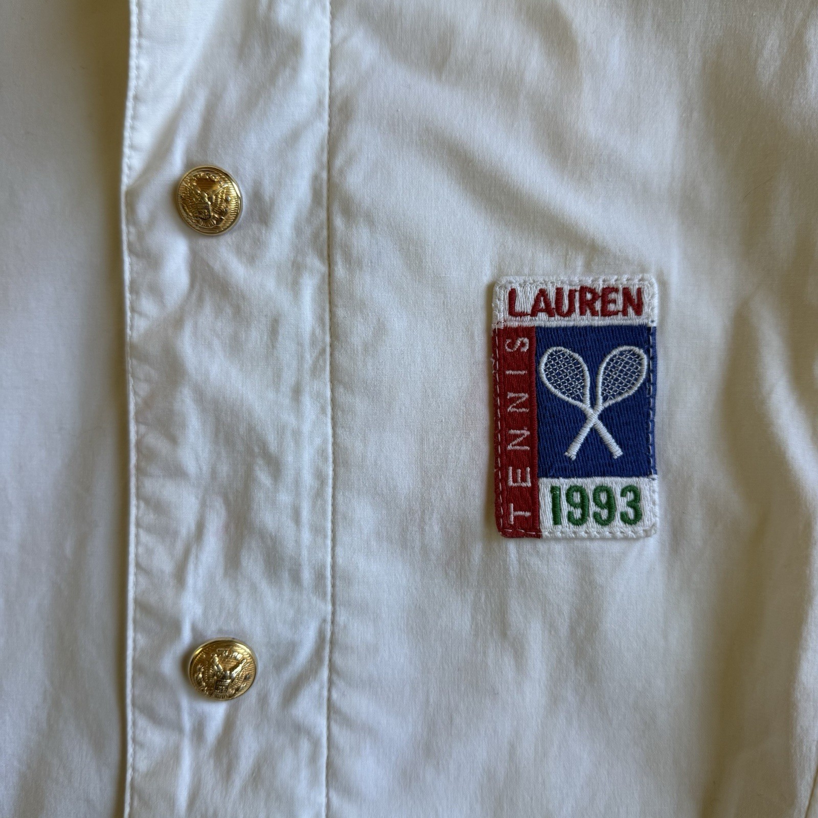Vintage Ralph Lauren 1993 Tennis Jacket Women’s Sz 8 90s White RARE Sports Zip