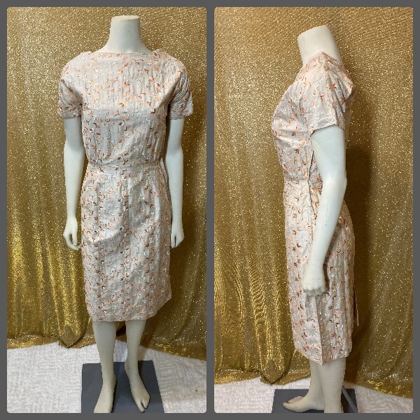 50s Vintage Flower Stunning Dress, Tiki, Rockabilly, Pin-Up, GoGo, Retro, Mod