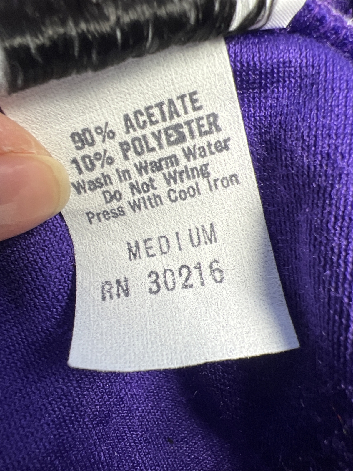 Vintage Tara New York 90s Purple Fleece Maxi Housecoat Robe, Half Zip, Size M