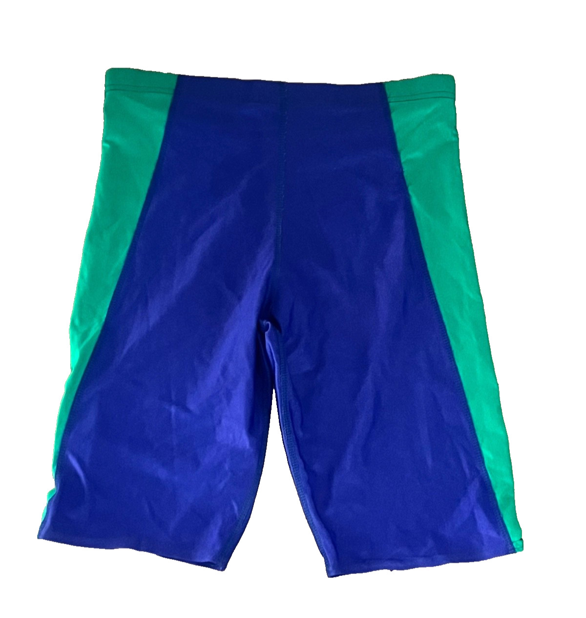 VINTAGE 80s PRO SPIRIT BLUE HIGH WAIST BICYCLE AEROBIC SHORTS MEN WOMEN MEDIUM