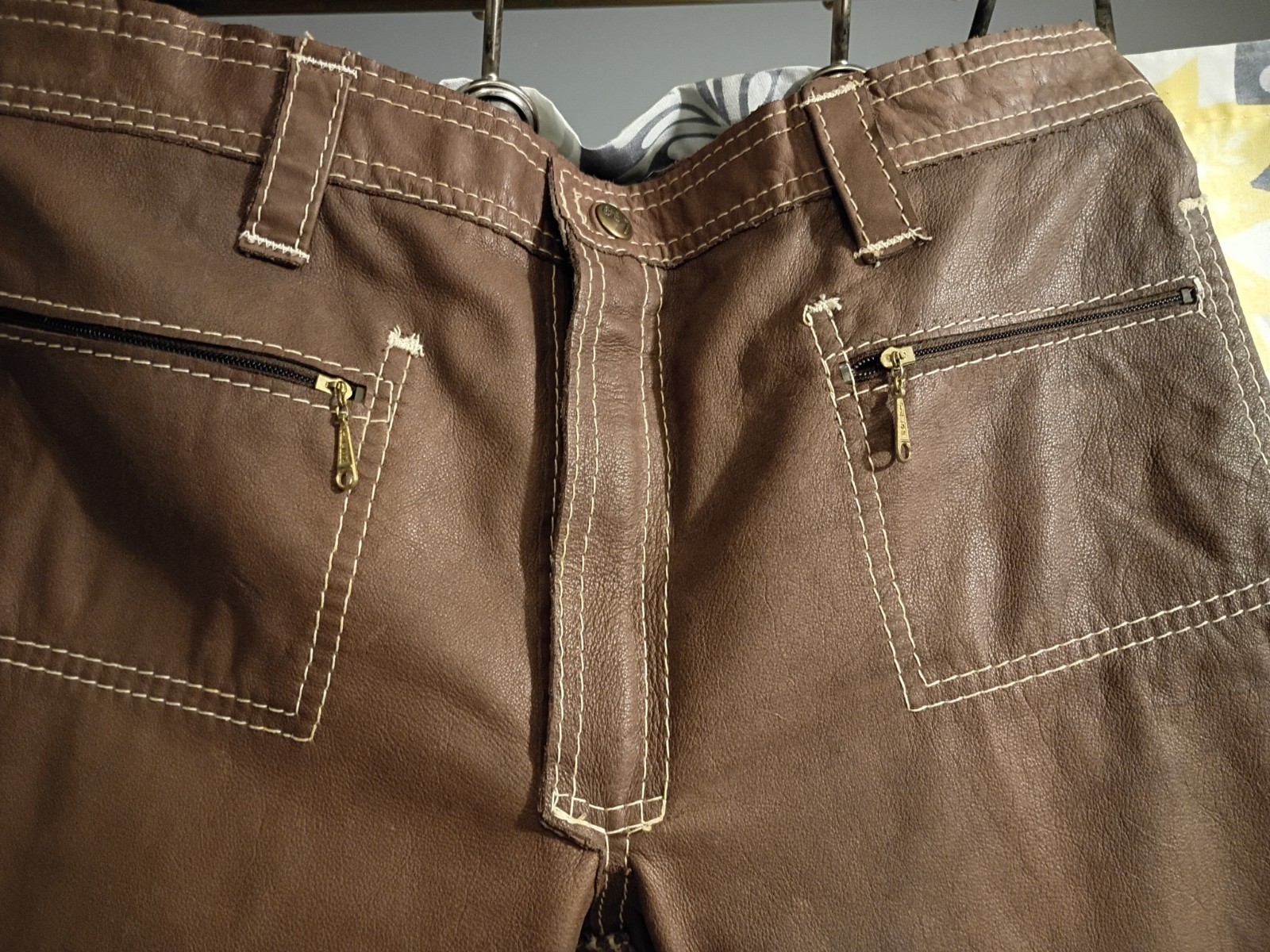 Vintage Lee 1970s”Hiphugger” Reversible Suede/Leather Pants Rare! Rare!