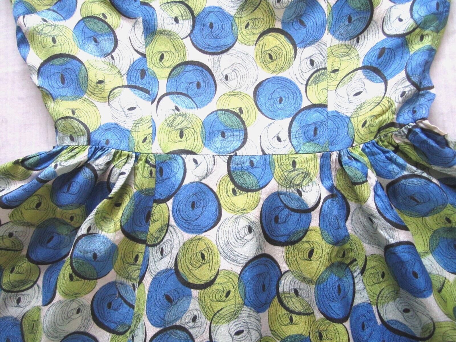 Vintage 40s Dress Costume Junior Fashion by Carole King Swing Skirt Boat Collar