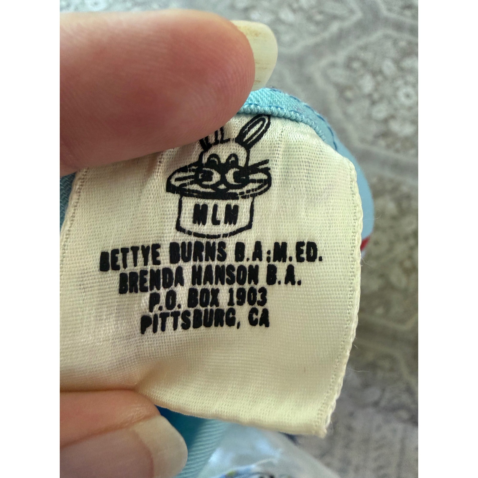 Bettye Burns Teacher Smock Women Size S/M Blue Vintage Short Vowel Educational