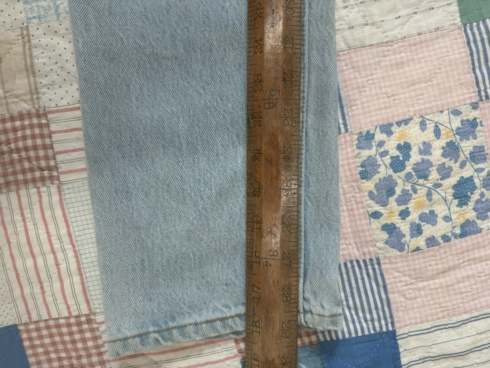 Vintage 1990s Levi’s 701 Student Light Wash Perfectly Faded Distressed 26 x 29