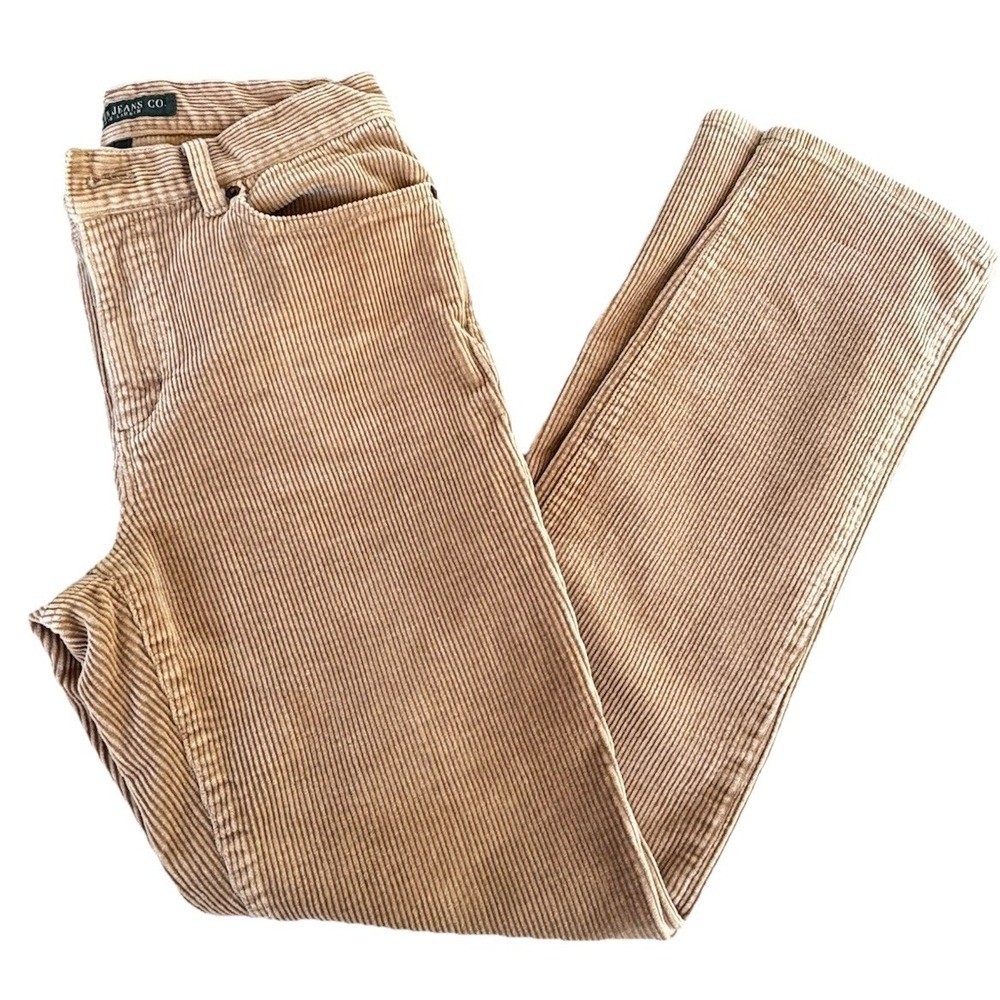 Vintage Ralph Lauren Corduroy Pants Women’s Size 4; 5-Pocket Stretch Y2K
