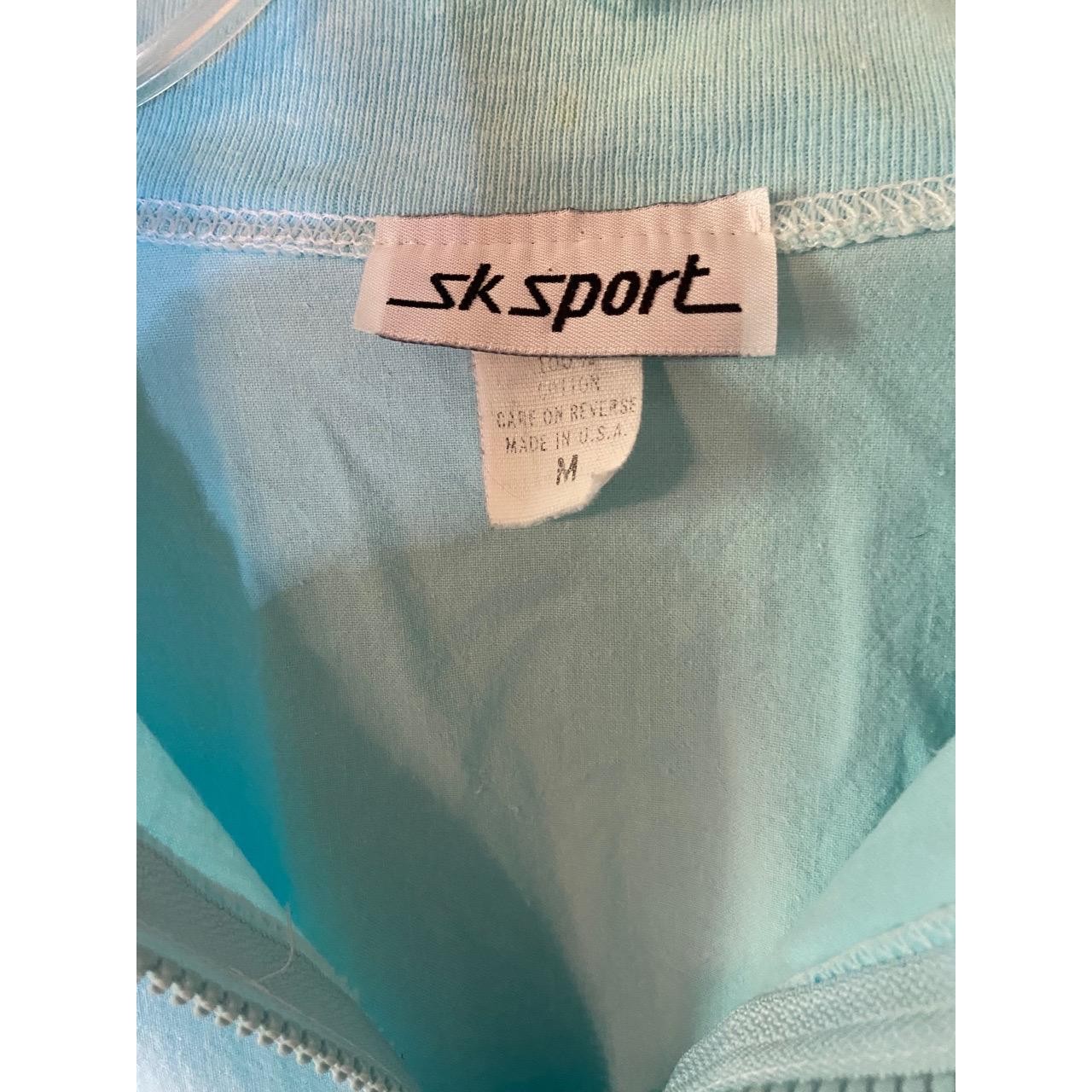 SK Sport Womens Medium Multi-Color 80s Vintage Windbreaker Full Zip Retro Sporty