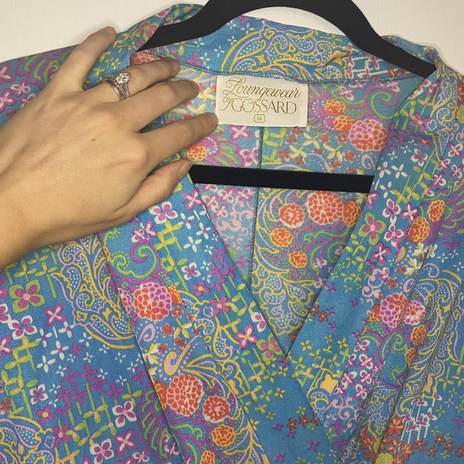 Vintage 1960s Retro Floral Kimono- Loungewear By Gossard