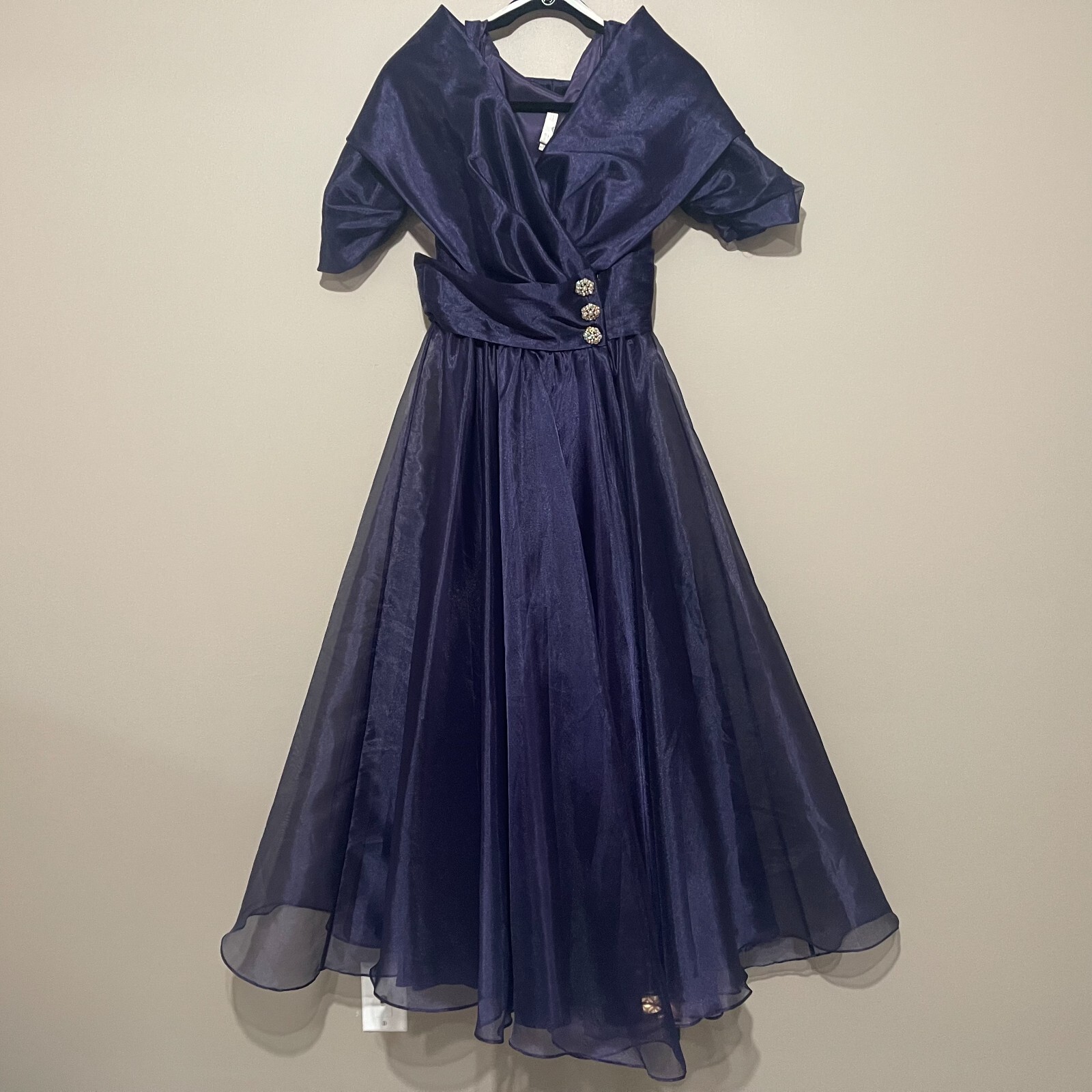 Vintage Watters & Watters Royal Purple Cocktail Dress, Size 4