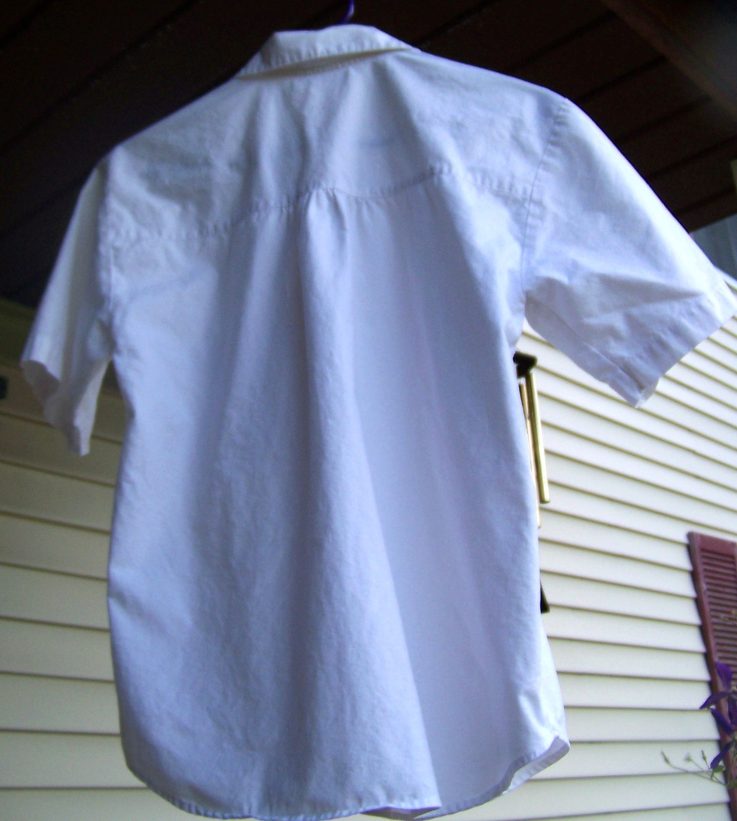 EUC Fire Islander Bright White Blouse Top Embroidered Floral Pocket