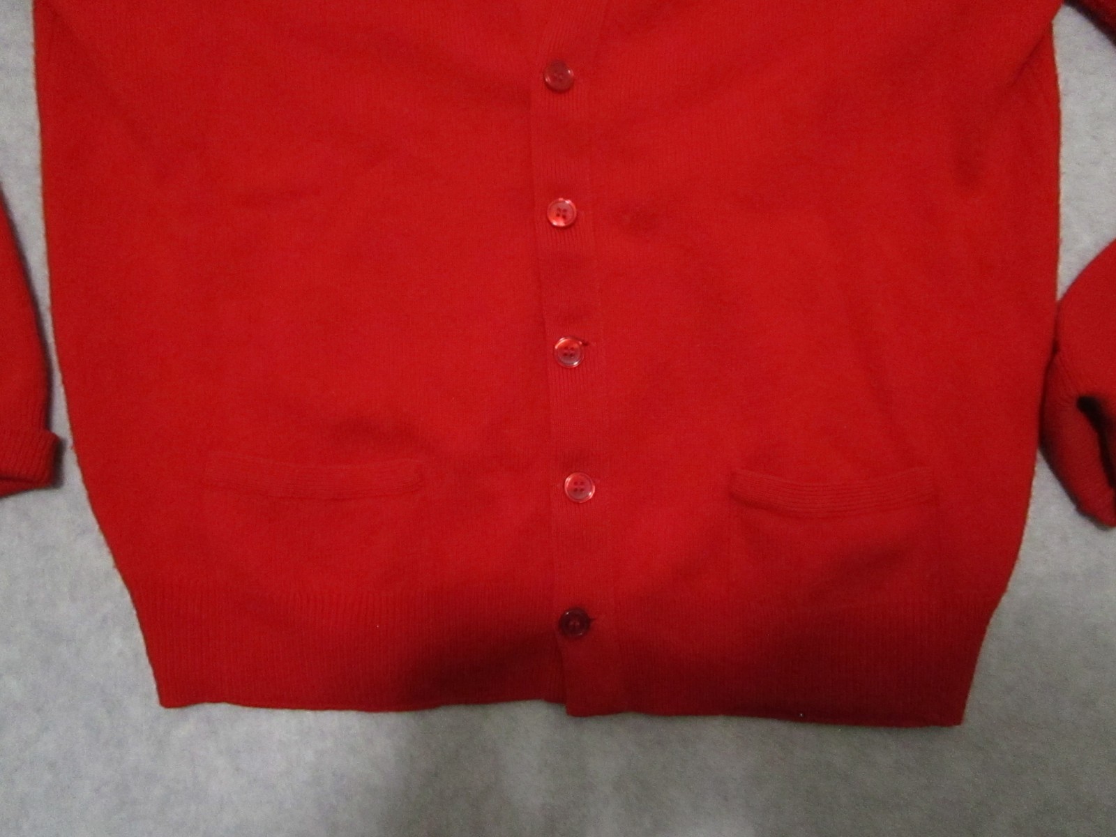 Pringle of Scotland Cardigan Mens XL Red Wool V Neck Sweater Button 46
