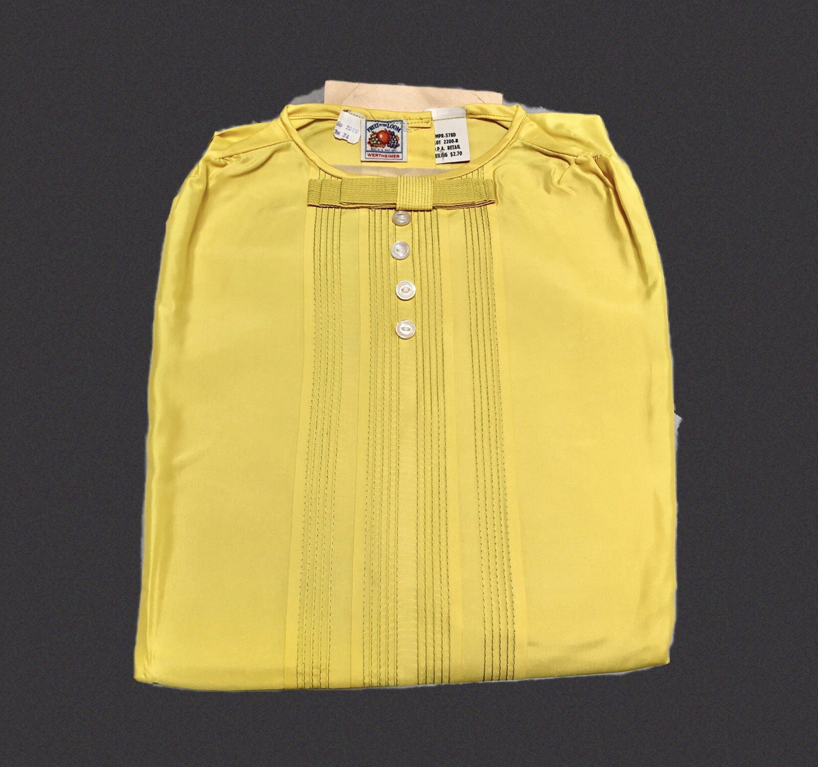 SCARCE Deadstock 1930s FRUIT OF THE LOOM Wertheimer RAYON BLOUSE Sz34 Buy-it-Now