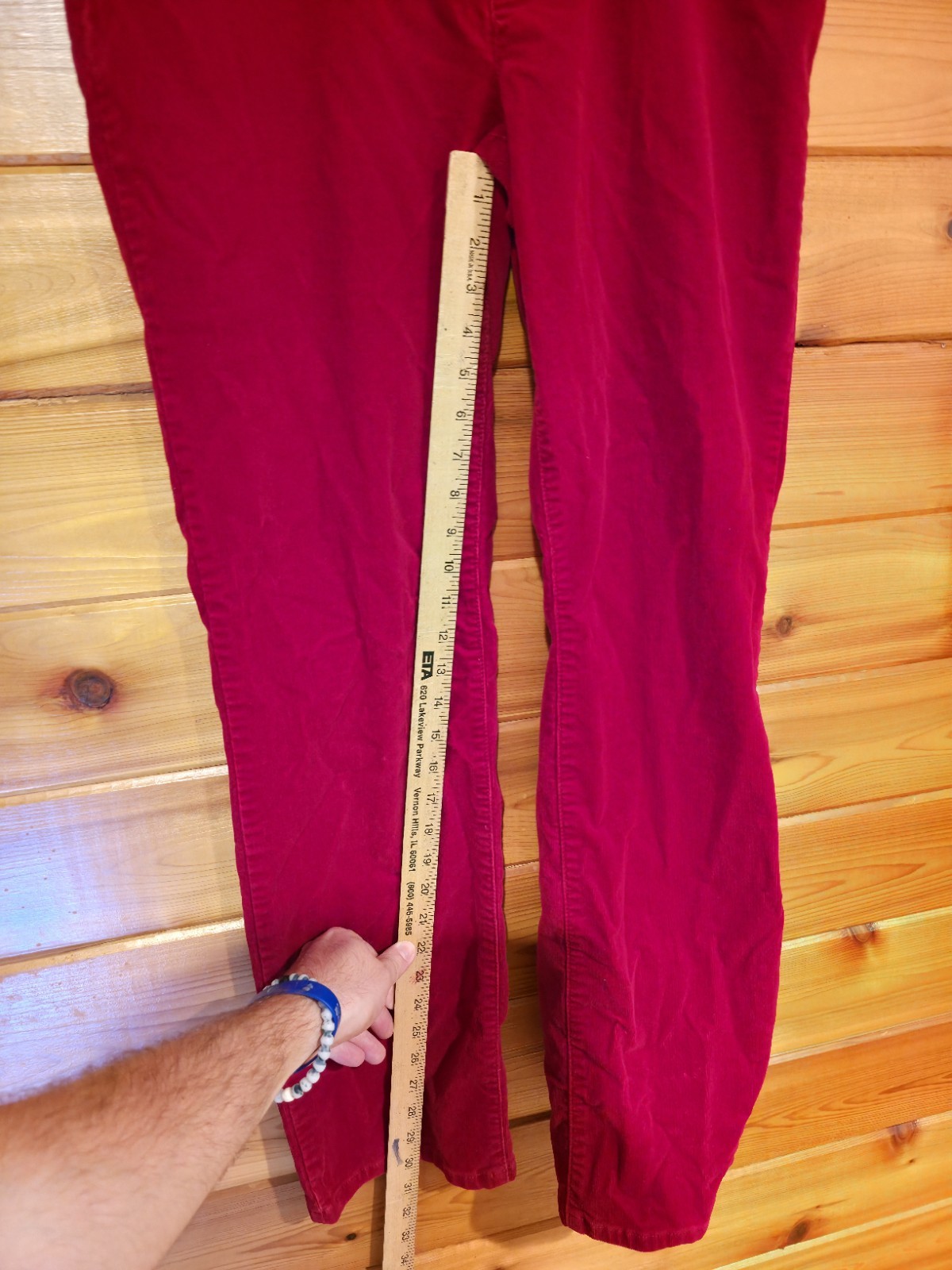 Vintage Chaps Red Wine Burgundy Corduroy Pants Women 12