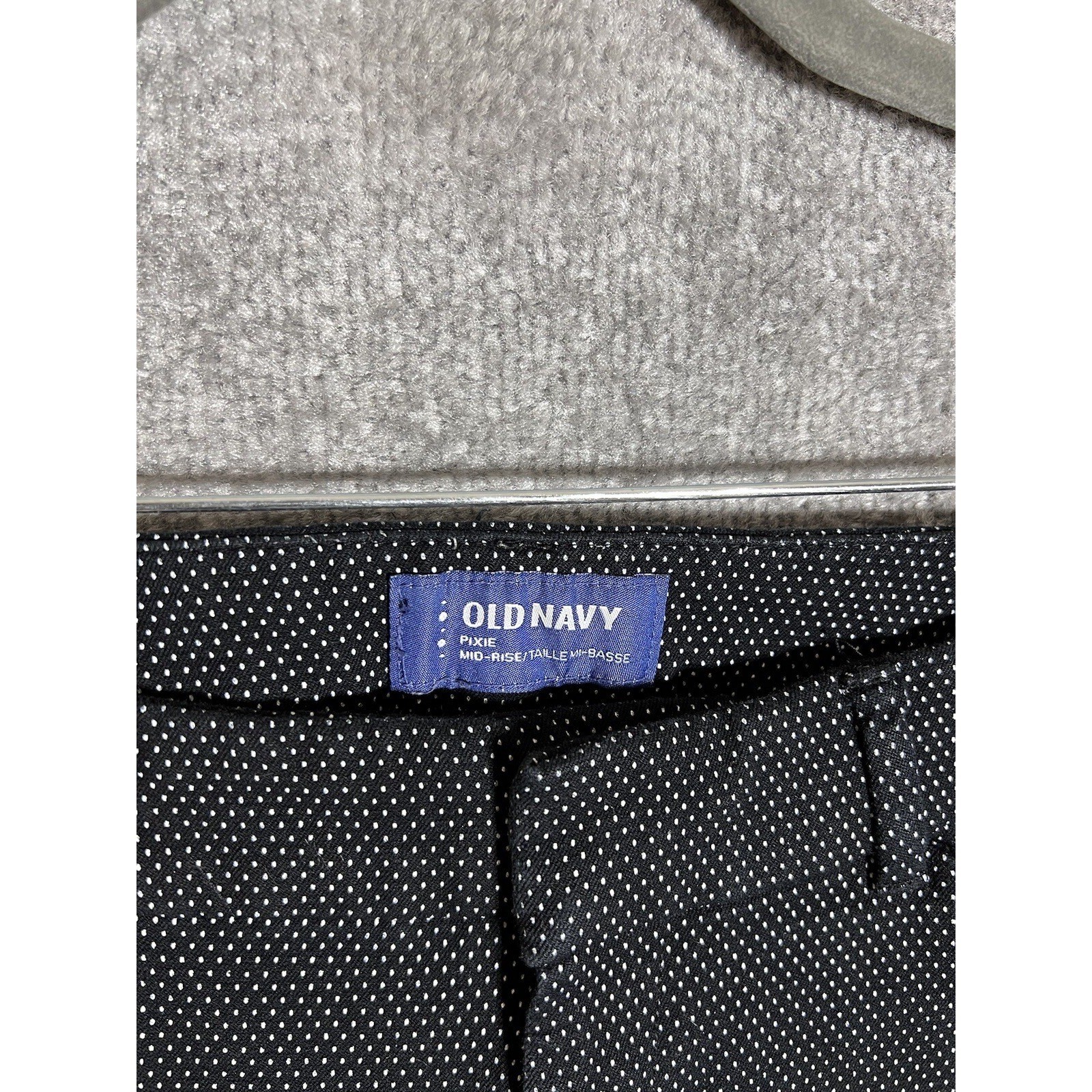 Old Navy Pixie Ankle Pants Womens Size 2 Black Polka Dot Stretch Pockets