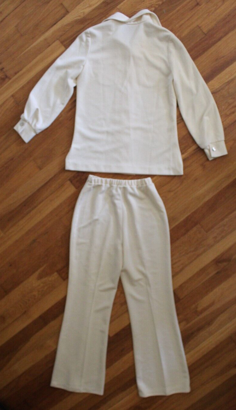 Vintage Graff Californiawear Butter Yellow Pant Button Shirt Suit Set Women’s S