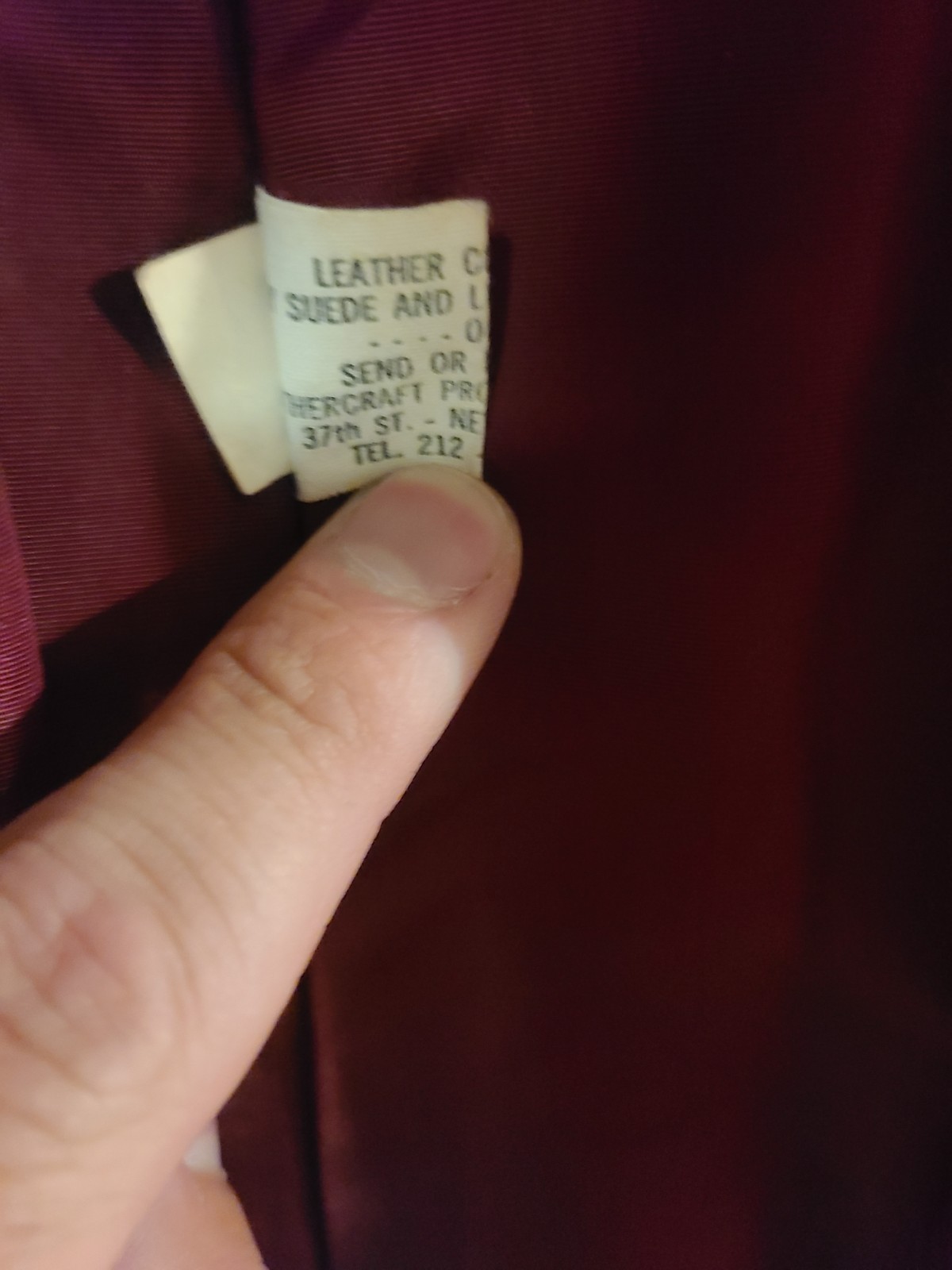 Vintage Golet Leather Coat Womens Sz 12 Dark Red Mid Century 50s 60s Gole’t
