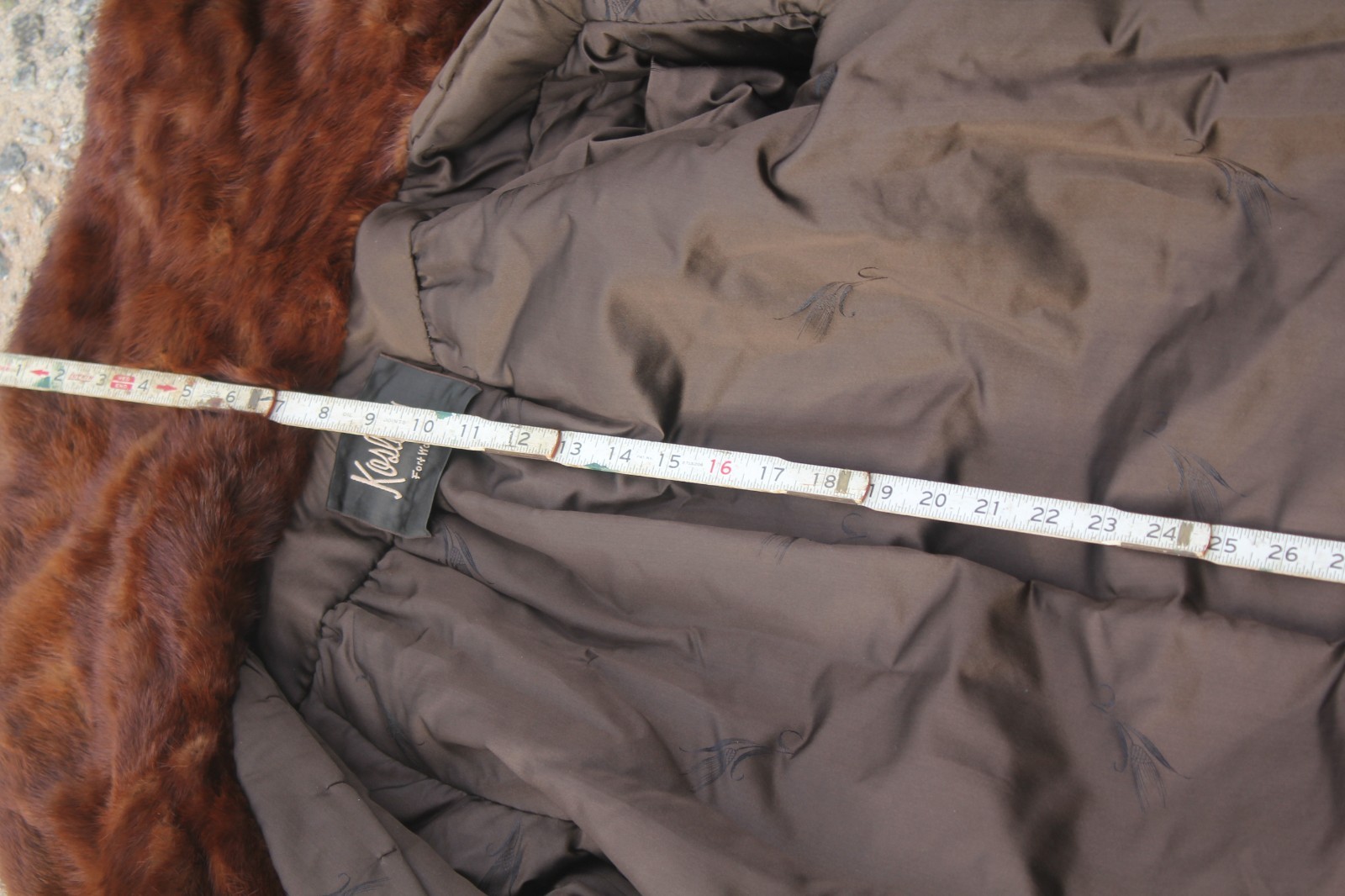 Vintage Koslows Genuine Mahogany Mink Mid Length Fur Coat Forth Worth S/M? LOOK