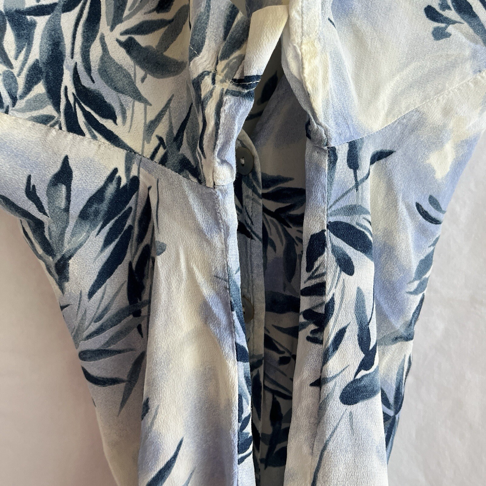 John Paul Richard Uniform skirt set, 100% rayon, tropical print, vintage, Size M