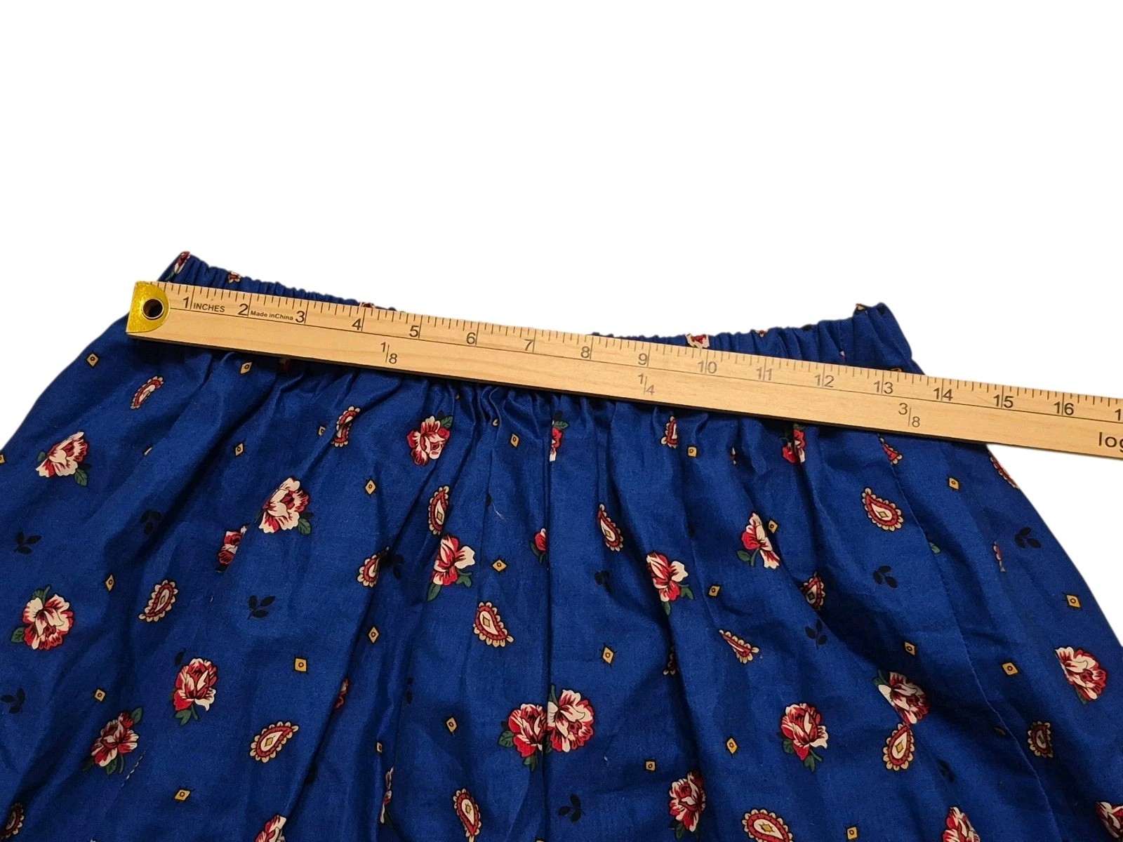 VTG Cranston Print Works Full Maxi Skirt Schwartz Liebman Cottage Core USA 80’s