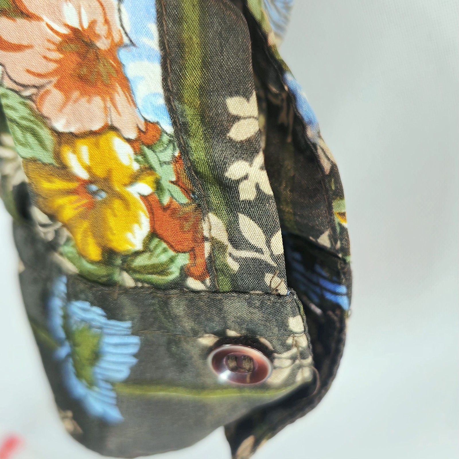 VTG 70’s Lady Manhattan Brown Paisley & Floral Blouse Sz 12 Replique Collection