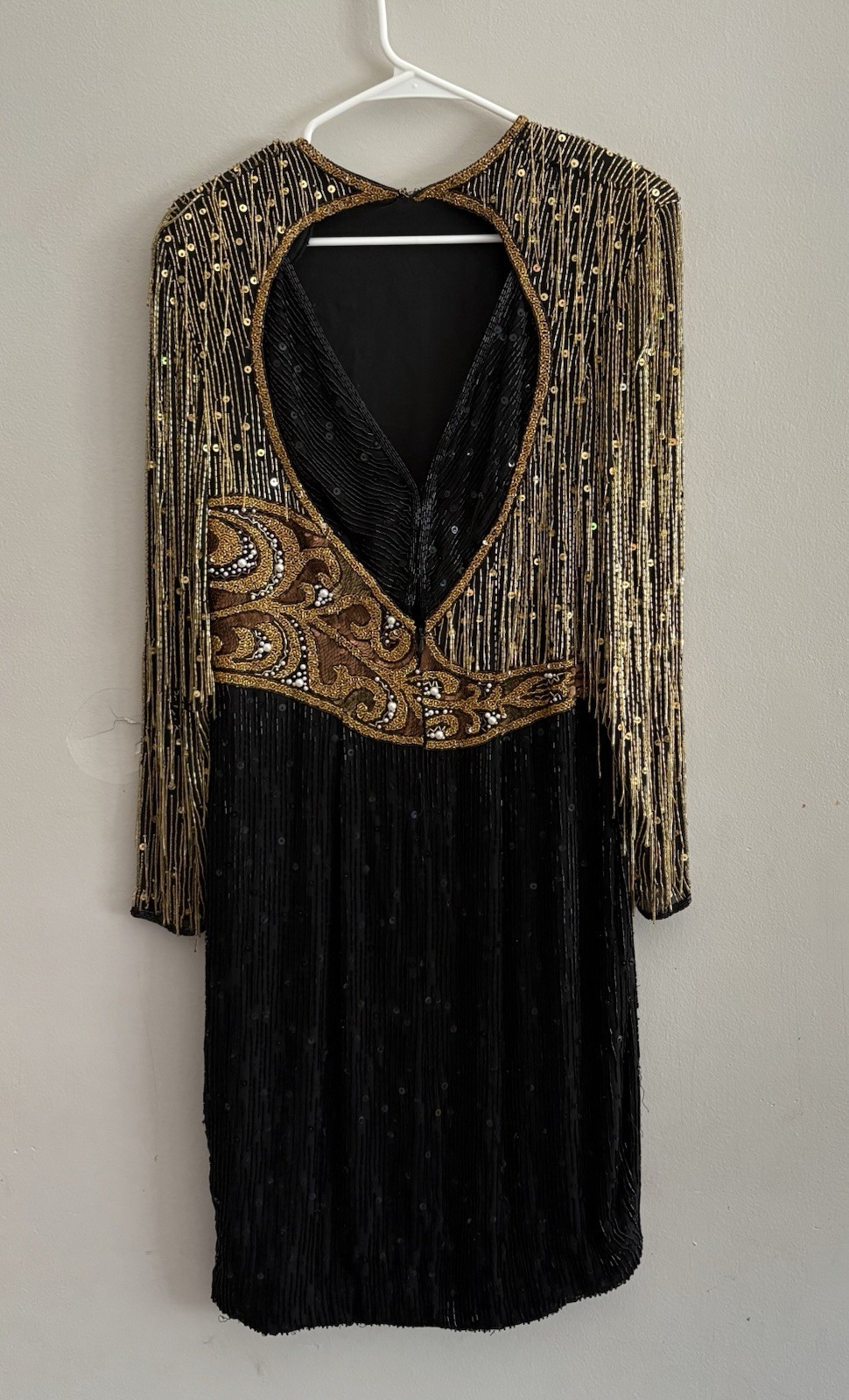 Rare Vintage 80’s Naeem Khan Riazee Nights Beaded Sequin Cocktail Dress Size 12