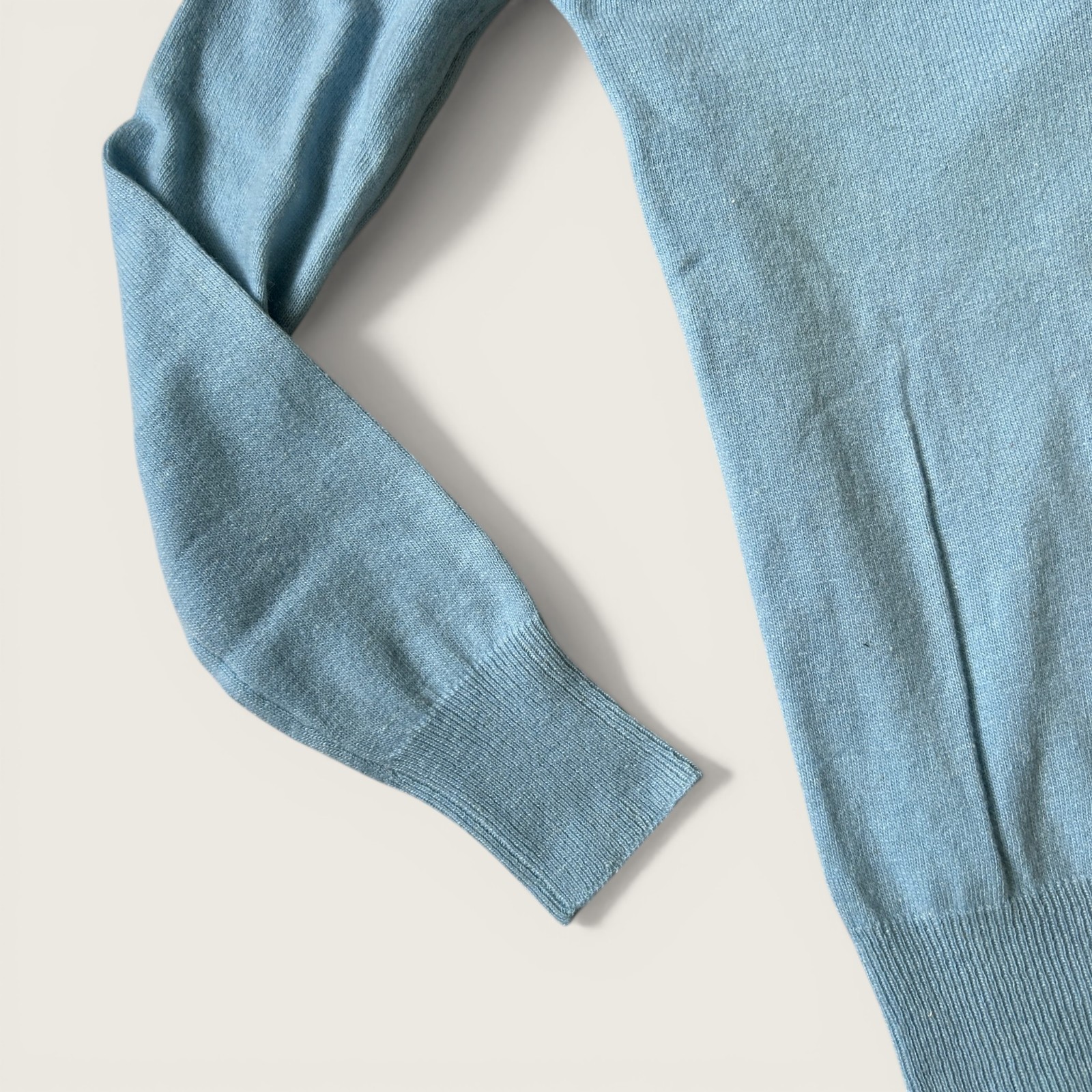 Vintage Cashmere Twin Set Cardigan + Sweater DBA by Theodore Blue Peach