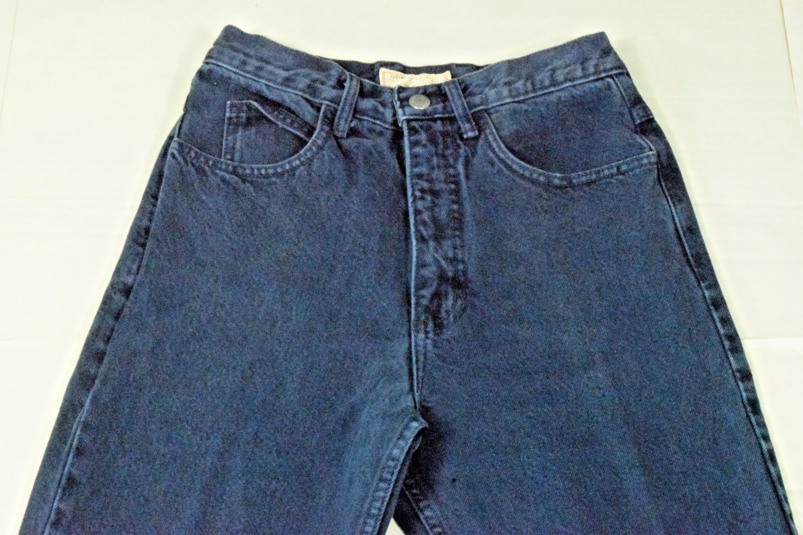 VTG Guess Jeans G Marciano 25 x 32 80s Navy Blue Wash High Waist Taper Made USA