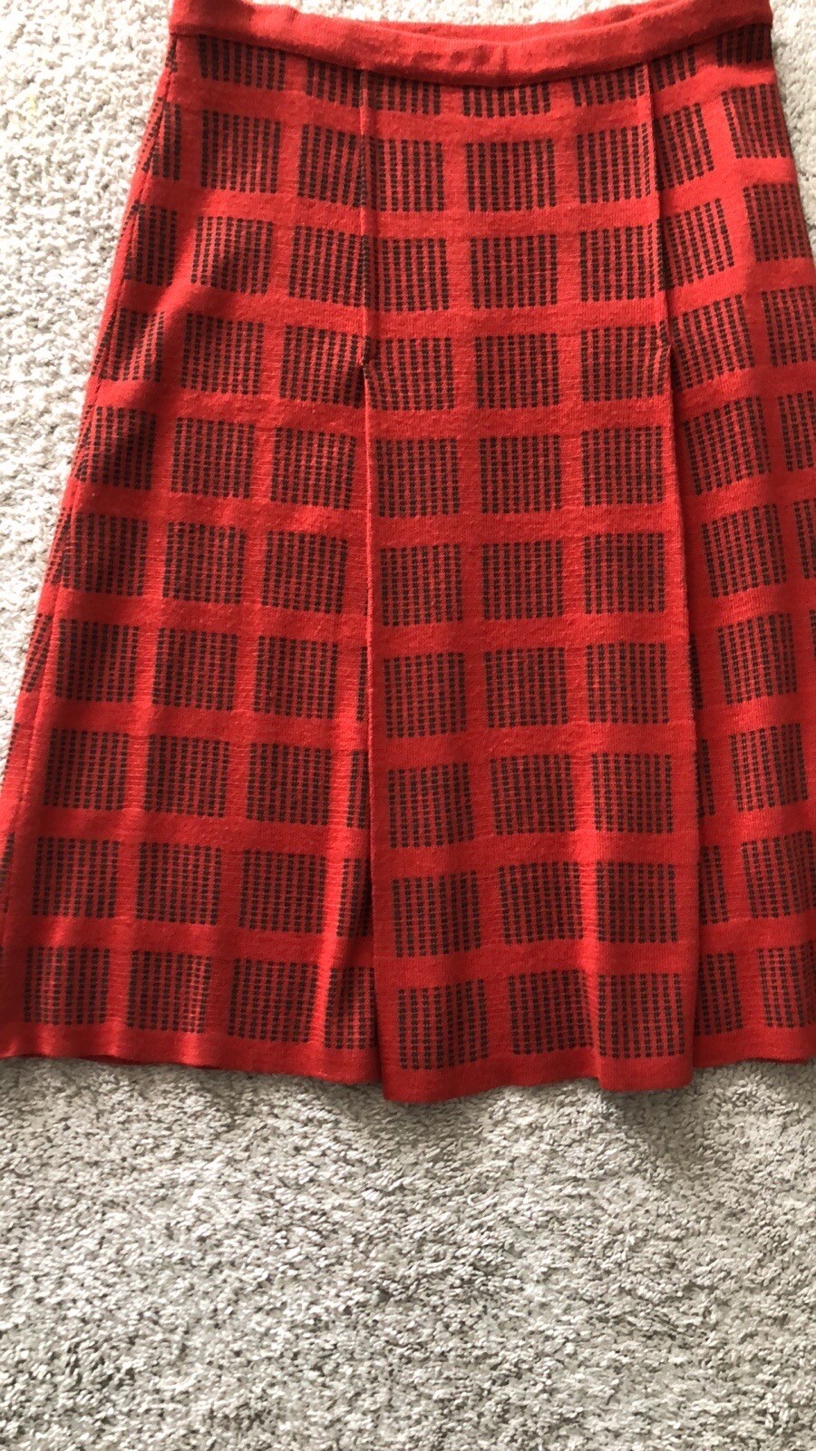 Gino Paoli Italy Mod Skirt VTG 1960s Knit Wool Pleated Mini Womens 8 Medium