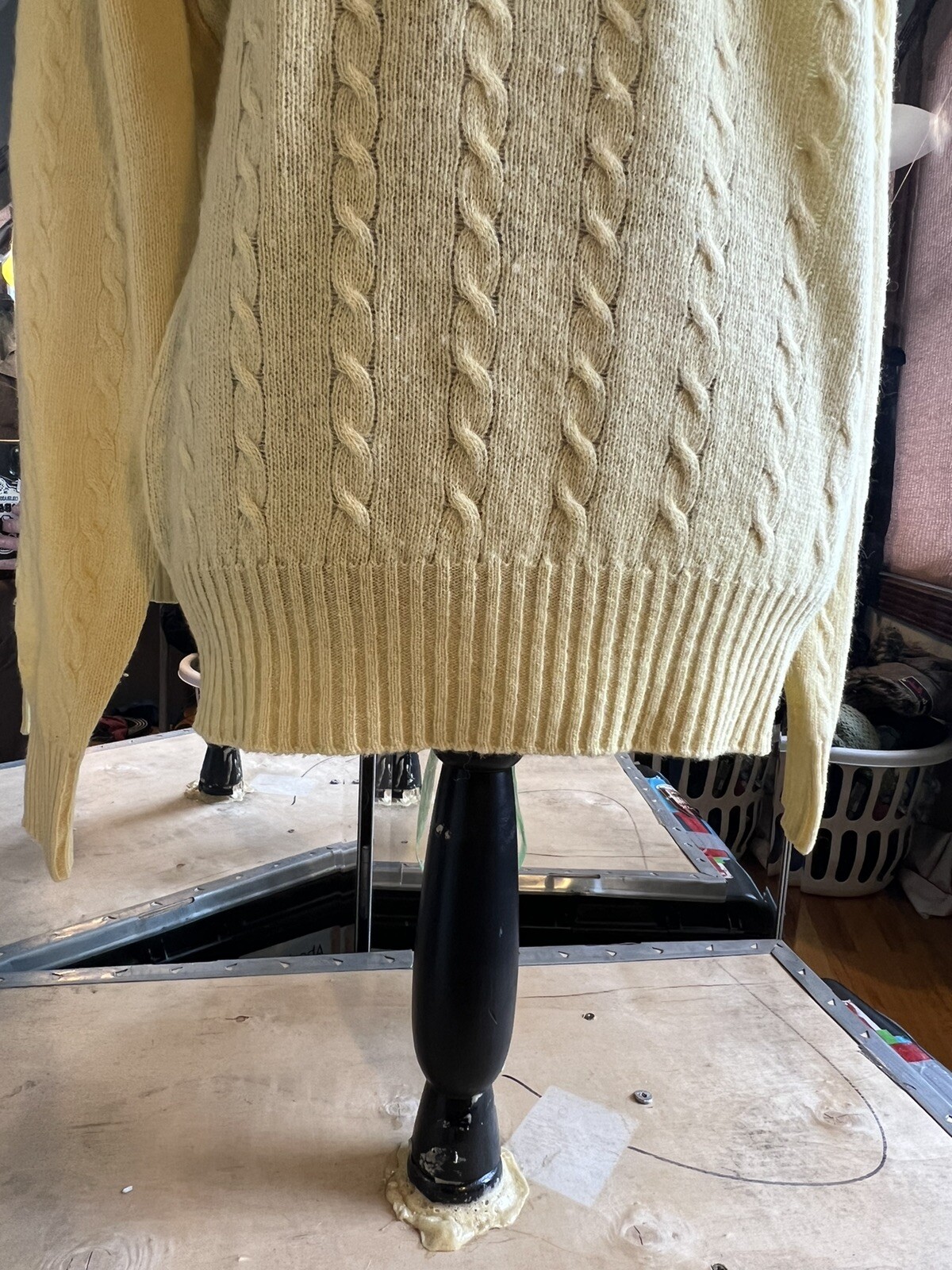 Lord And Taylor Virgin Wool Sweater Yellow British Hong Kong Size L Mans Shop