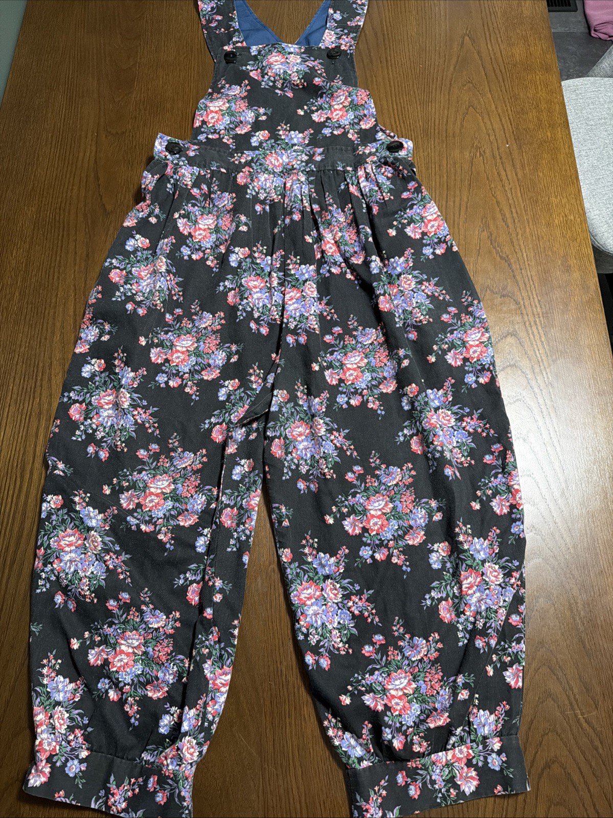 Vintage Women’s Floral Overalls, Handmade Wide Barrel Leg, Size 4/Small*