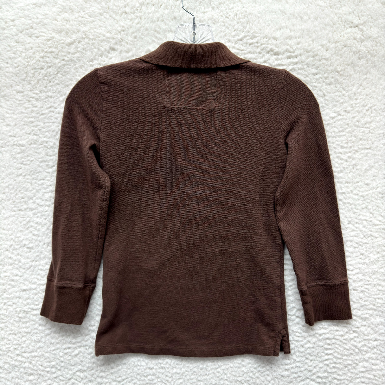 Y2K Vintage Abercrombie Polo Top XS S Brown Bella Swan Fairy Grunge Whimsigoth