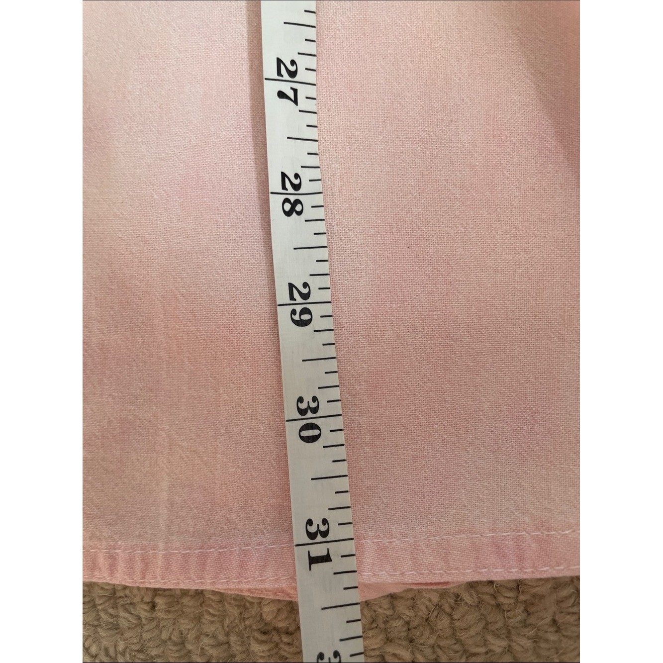 Vintage 80s Cottagecore Pastel Pink White Button Midi Skirt Koret City Blues 10