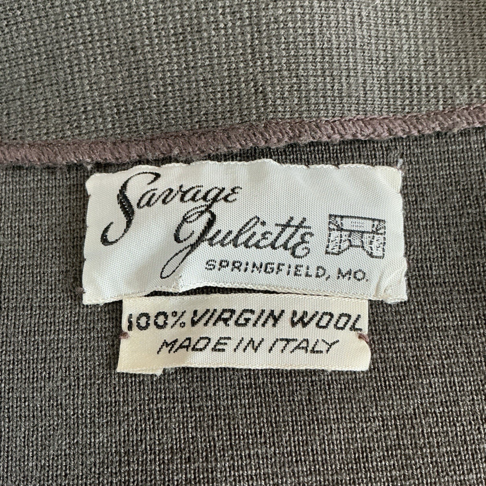 60s VTG Savage Juliette Italian Virgin Wool 2Pc Jacket Skirt Suit Size 10 #37D4