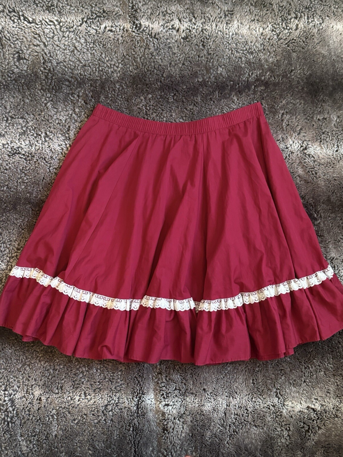 Red/White Partner’s Please Square Dancing Skirt Size S