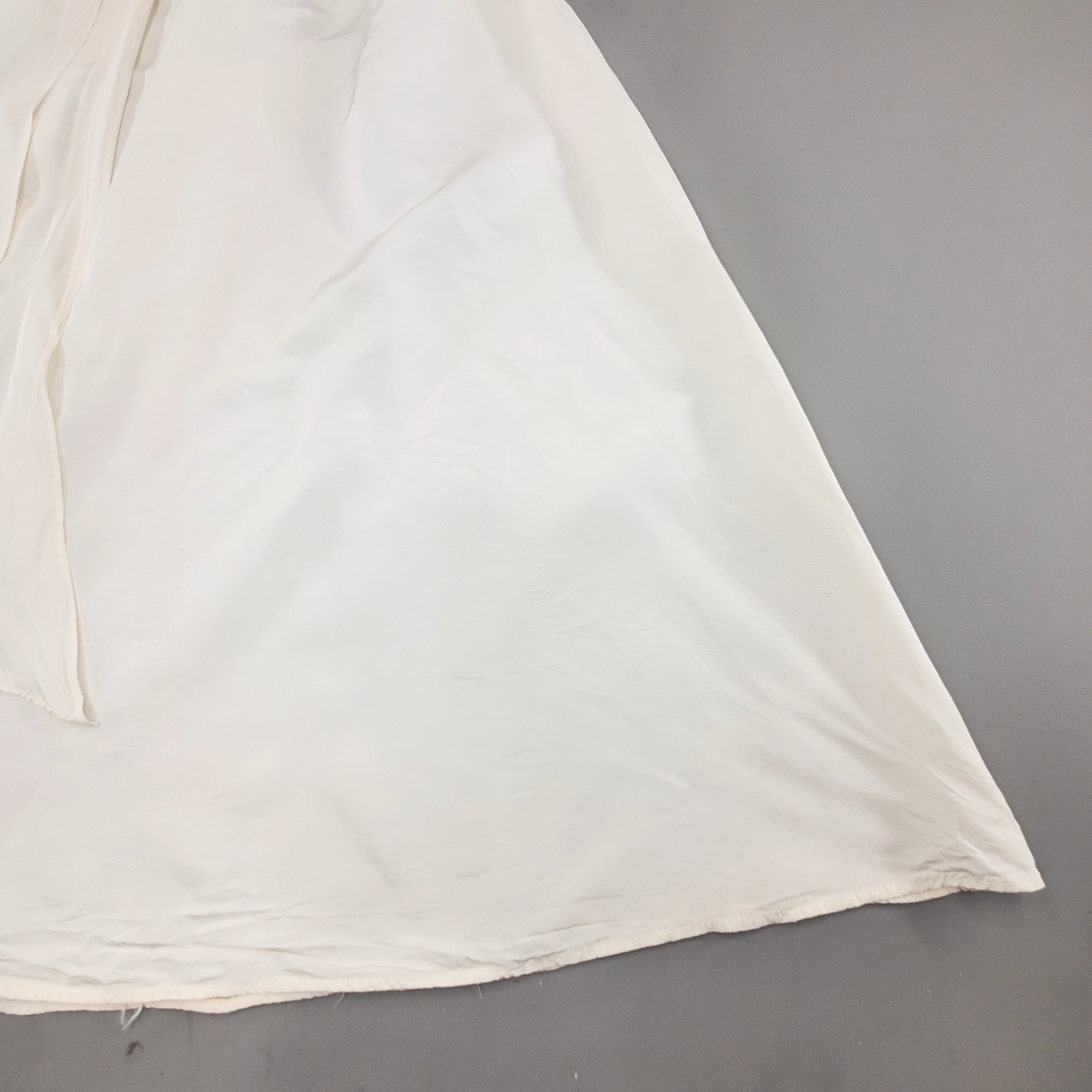 Vintage 1950s ILGWU Union Made Strappy White Wedding Dress Lace Empire Bodice XS