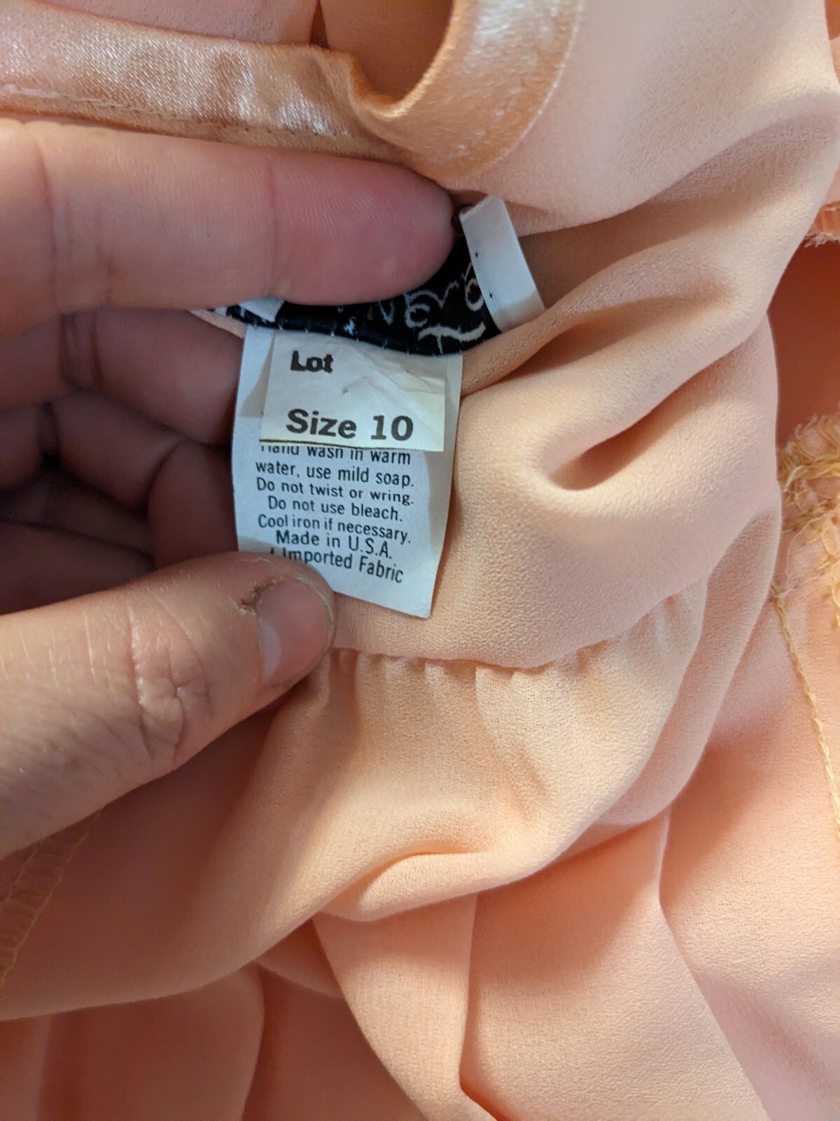 VTG Marinette 1970s Pleated Blush Pink Long Sleeve Dress Secretary Sz 10 Medium