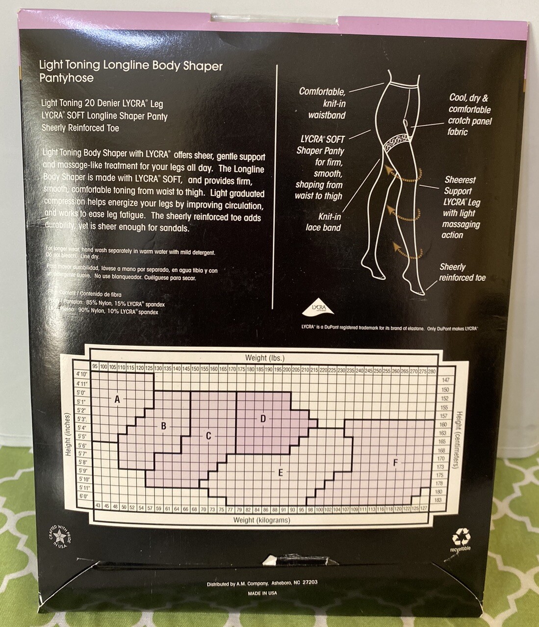 Vintage Whirl Light Toning Longline Body Shaper Pantyhose Size D Ivory