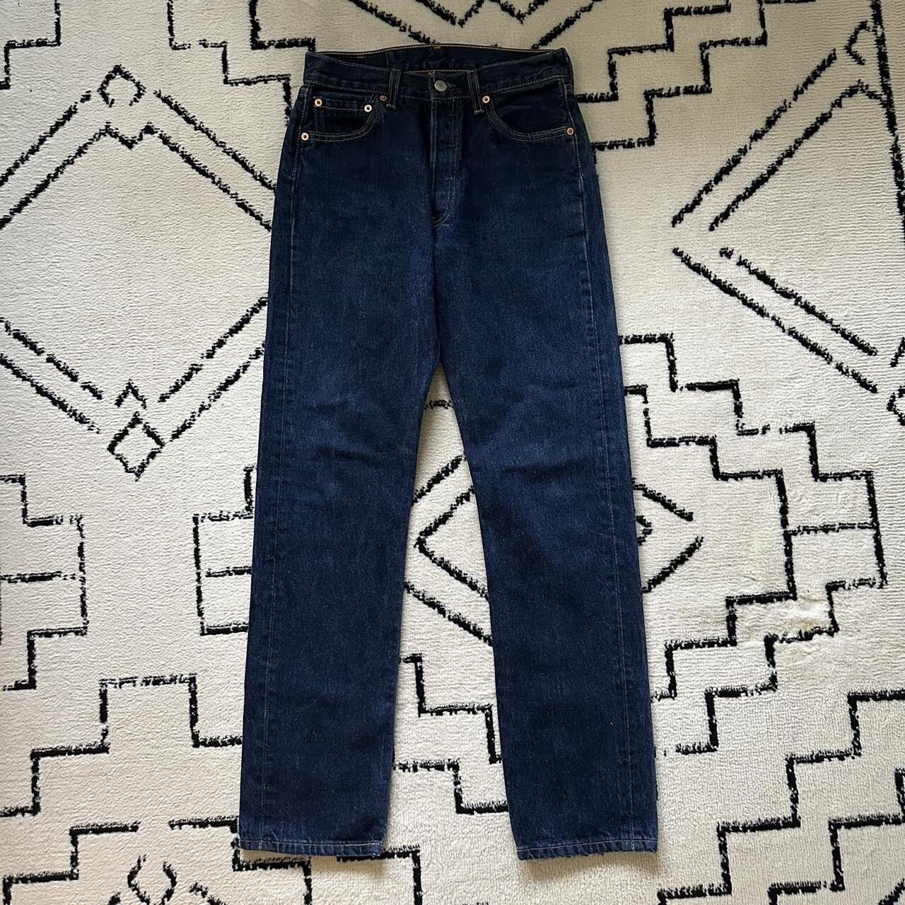 Vintage 90s Dark Levis 501s Size 27×32