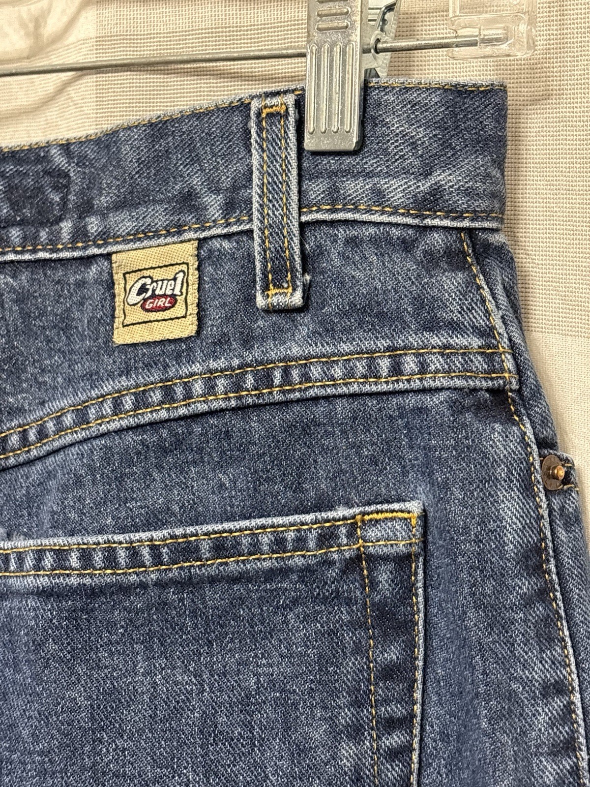 Vintage Cruel Girl Relaxed Dark Denim Straight Jeans Women Size 9 Style C555020