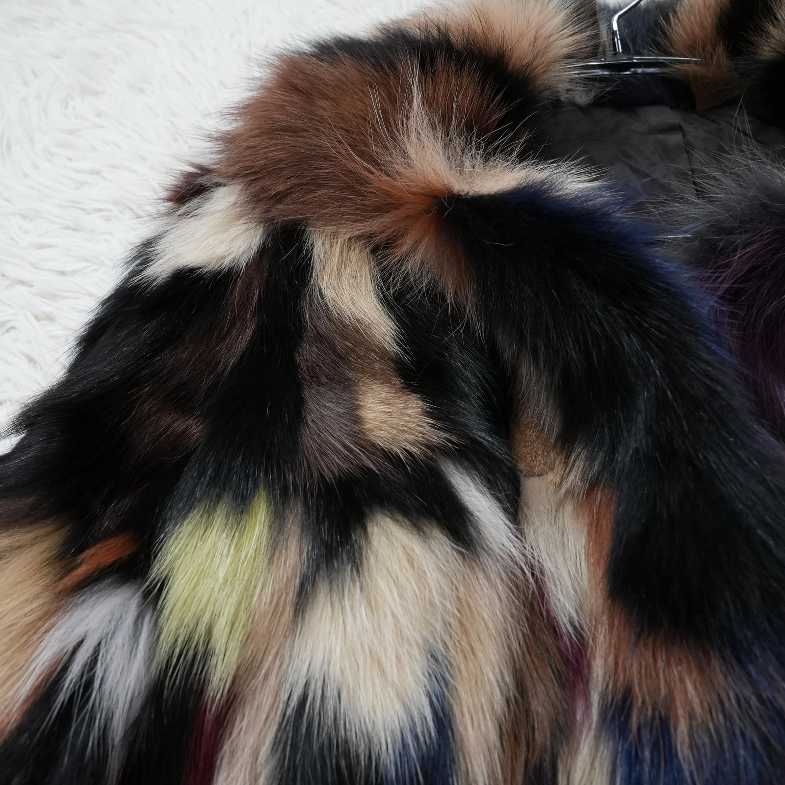 Multicolor Fox Jacket – Genuine Vintage Fur From Japan
