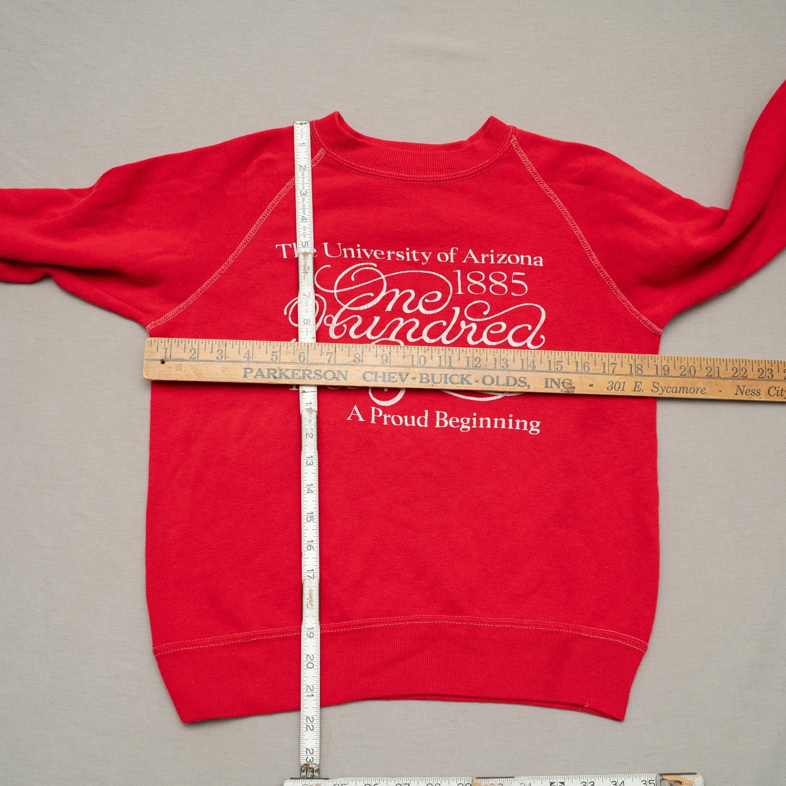 Vintage 80s 100 Years U of A University Arizona Raglan Sweatshirt Collegiate S