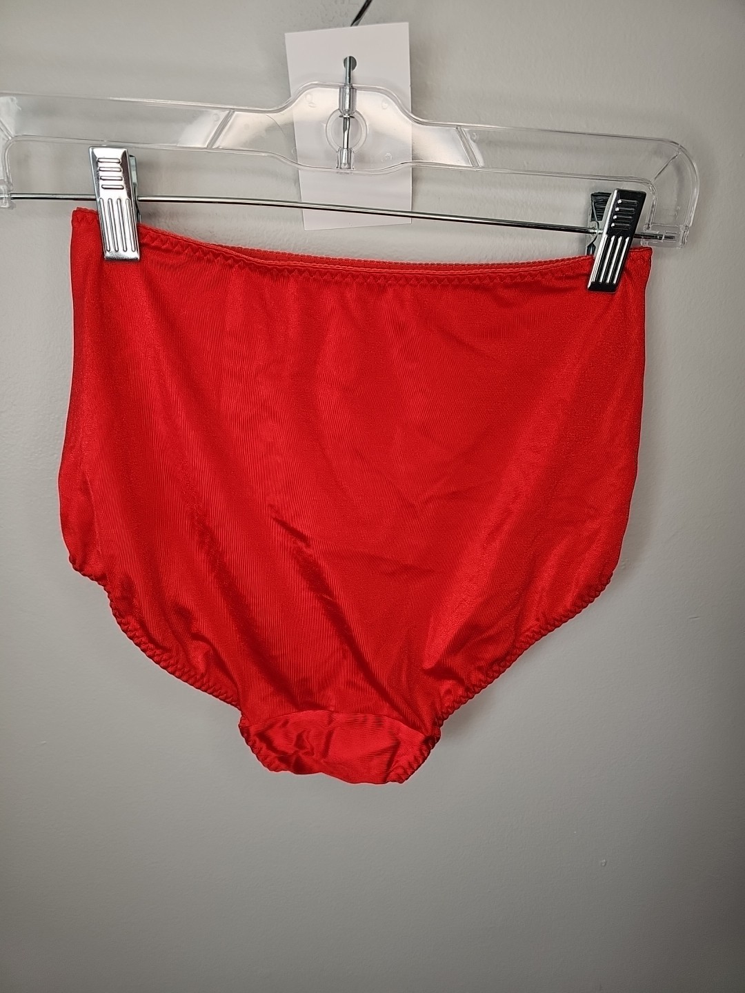 Vintage Vanity Fair Red Panties Lace Detail Style 13-074 Size 6 / 42
