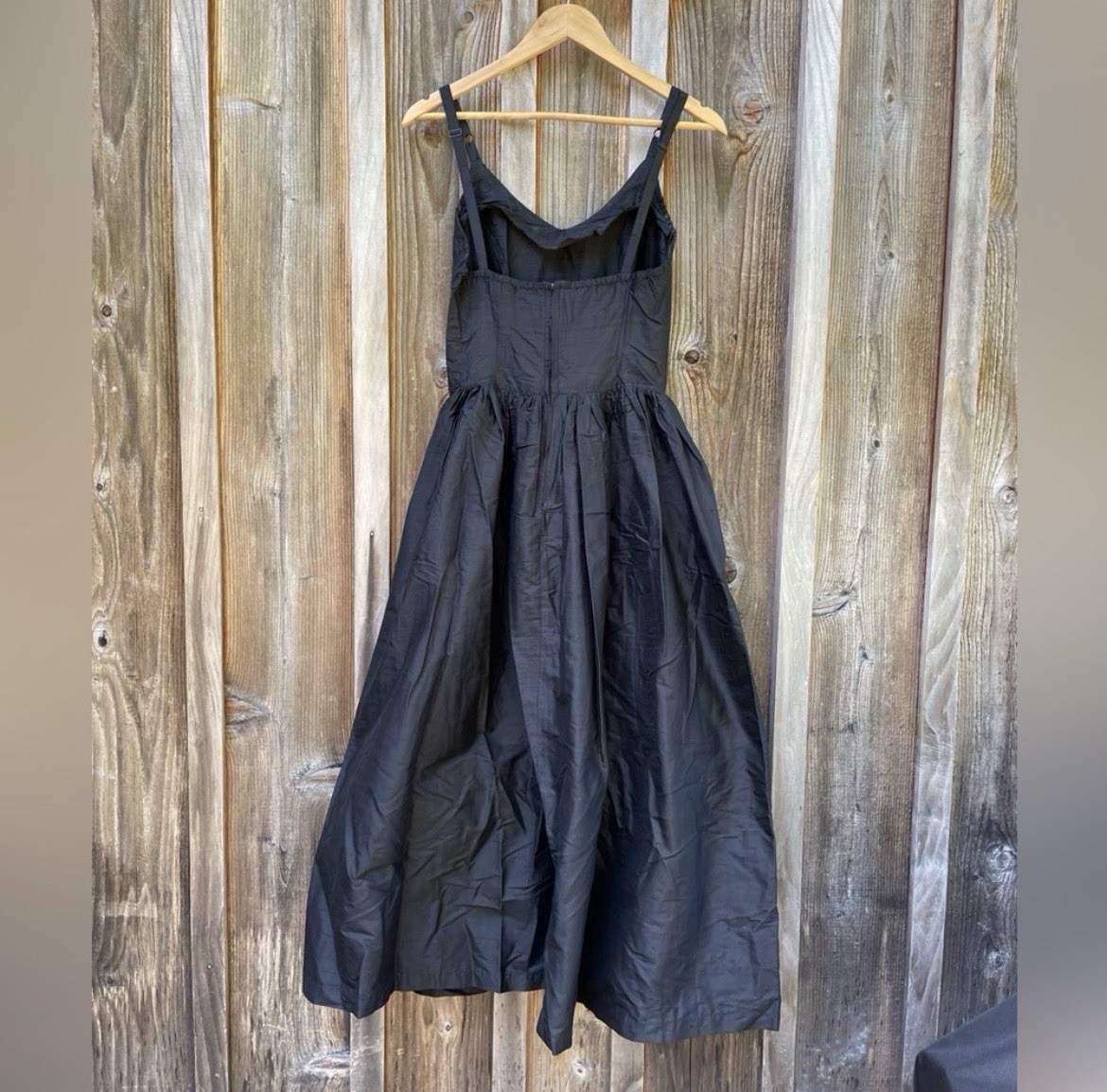 Vintage 90s Betsy Johnson Luxe Dupioni Silk Evening Ball Gown Prom Dress Roses