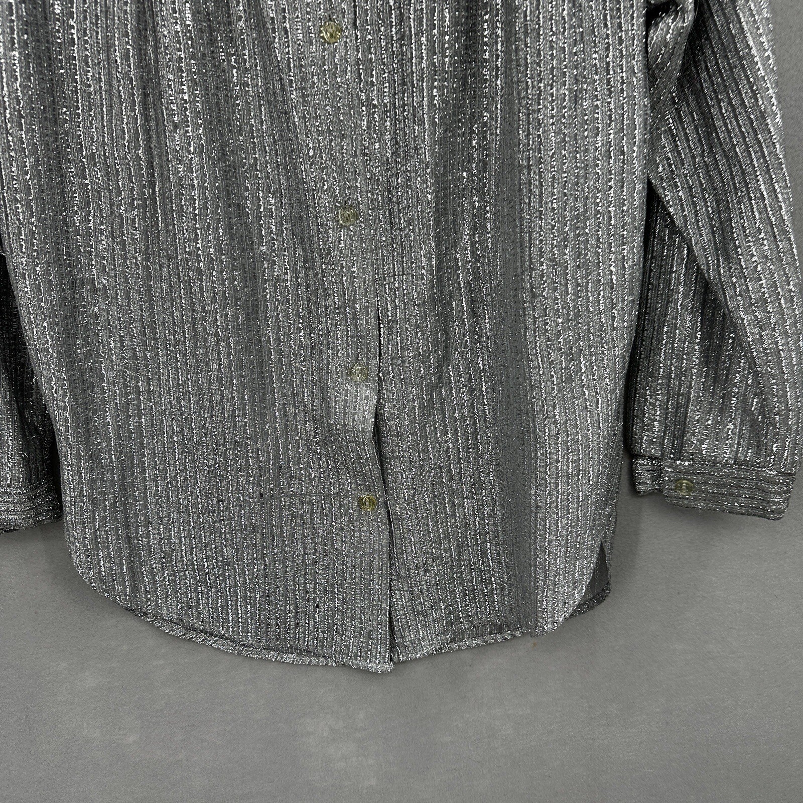 VTG My Kinda Gal Blouse Women XS Metallic Phoenix Arizona USA Cottagecore Button