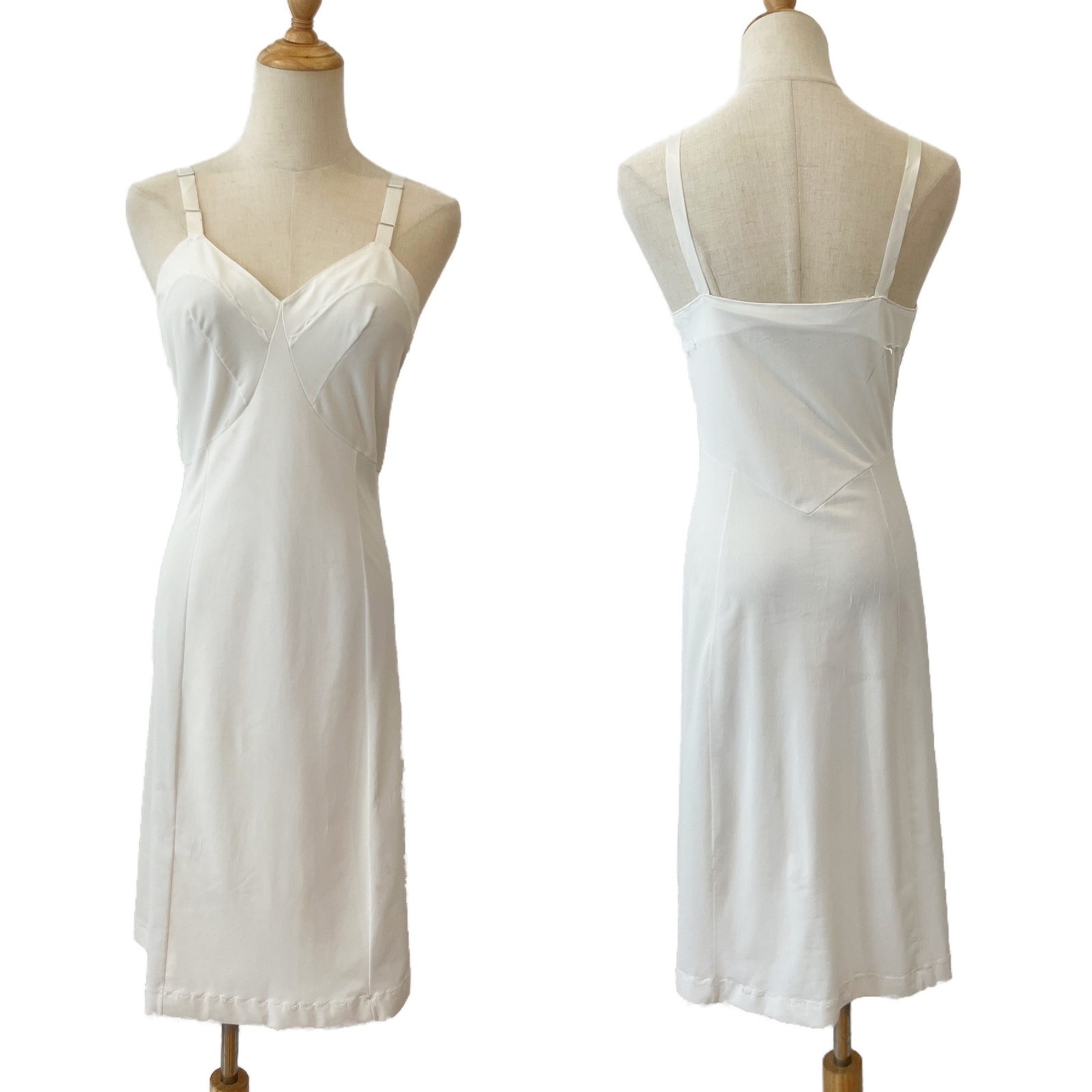 Charmode Sears Vintage Ivory Full Slip Size 34 Old Hollywood