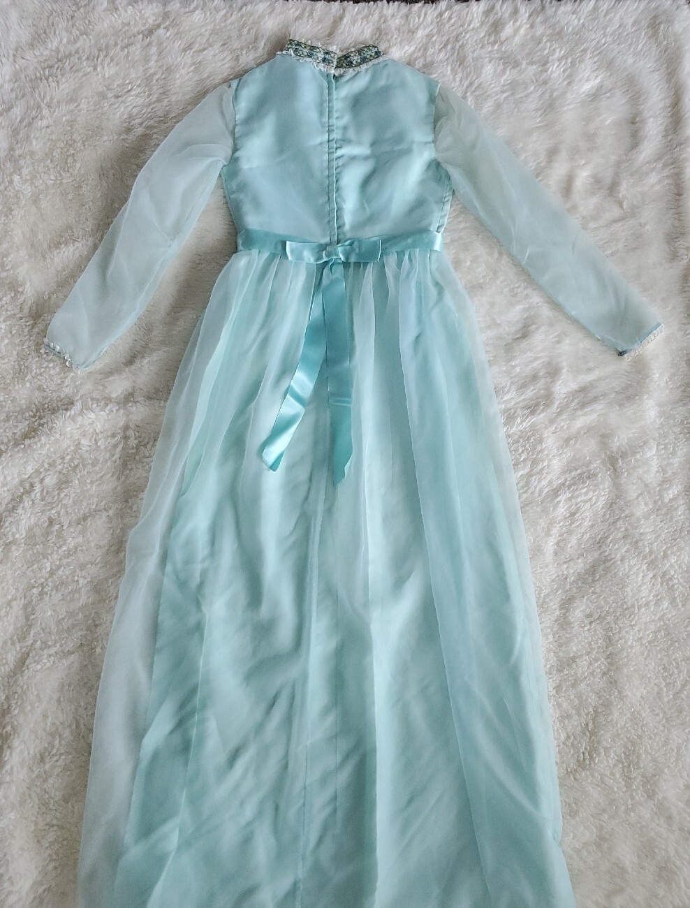 Vintage Dress 60’s Long Formal Wear Theatre Costume Mint Green Size Small 🇺🇸