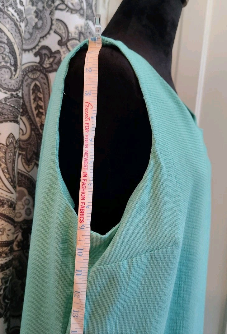 Miss Dorby Size 18 Vintage 2 Piece Aqua Dress