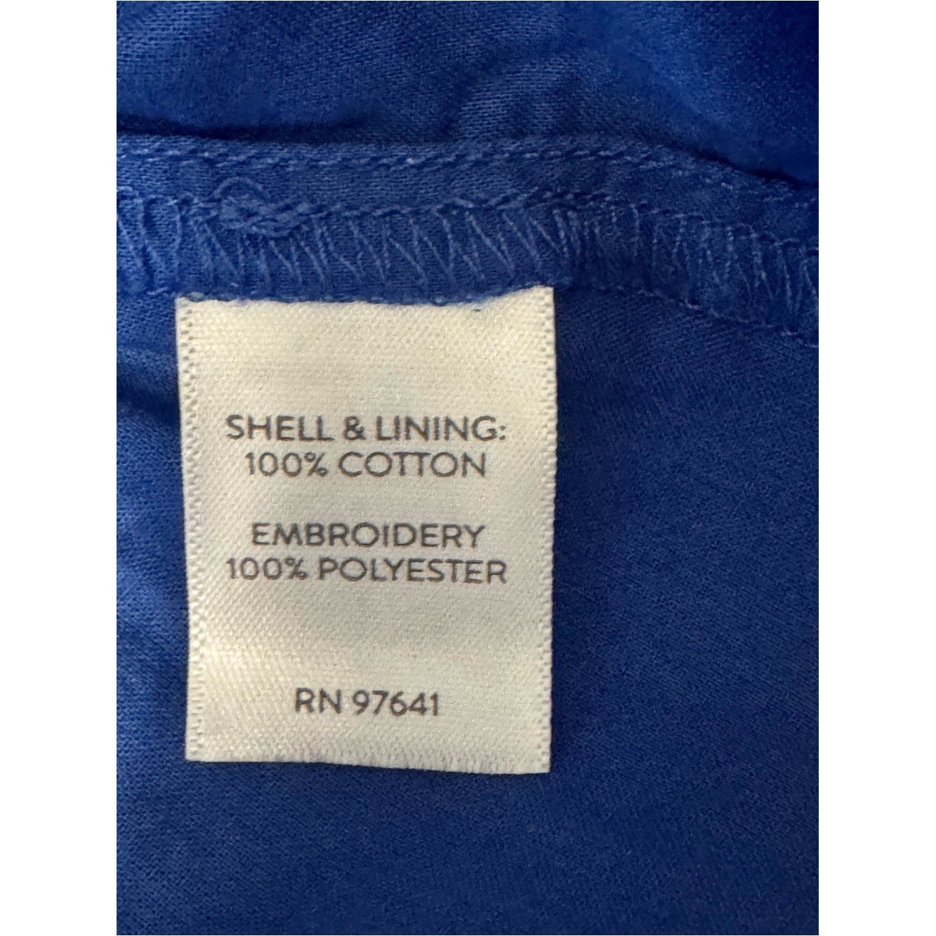 J. Jill Blue Eyelet Embroidered Tiered Cotton Dress Size L