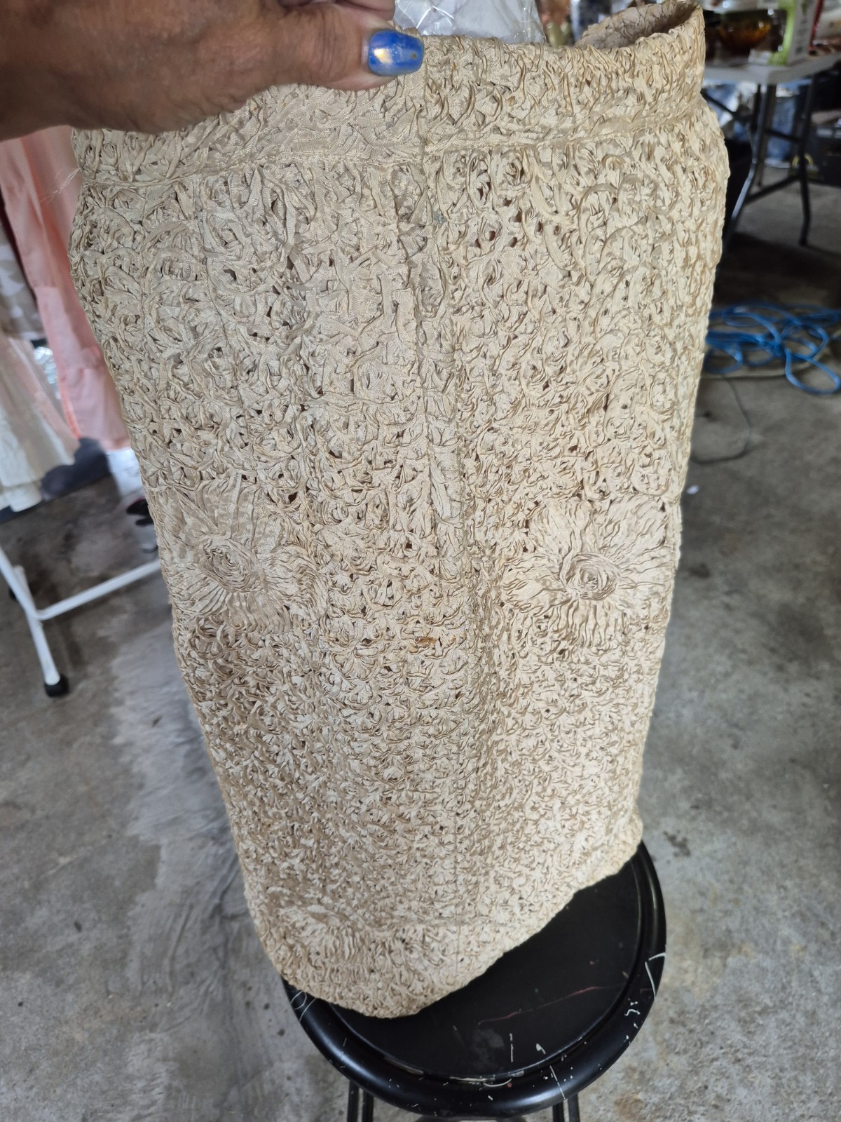1950’S 3 PIECE WOMANS SUIT made By Kobren SATOUCHE Lace, White Mink,…