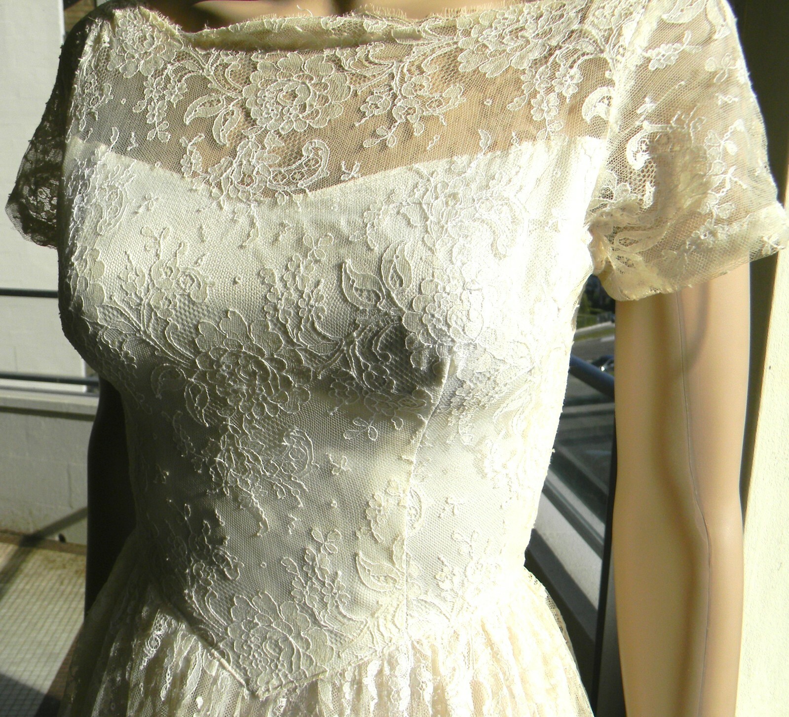 VINTAGE Rockabilly Couture 1950s Original Princess Fairy-tale Lace Tulle Dress
