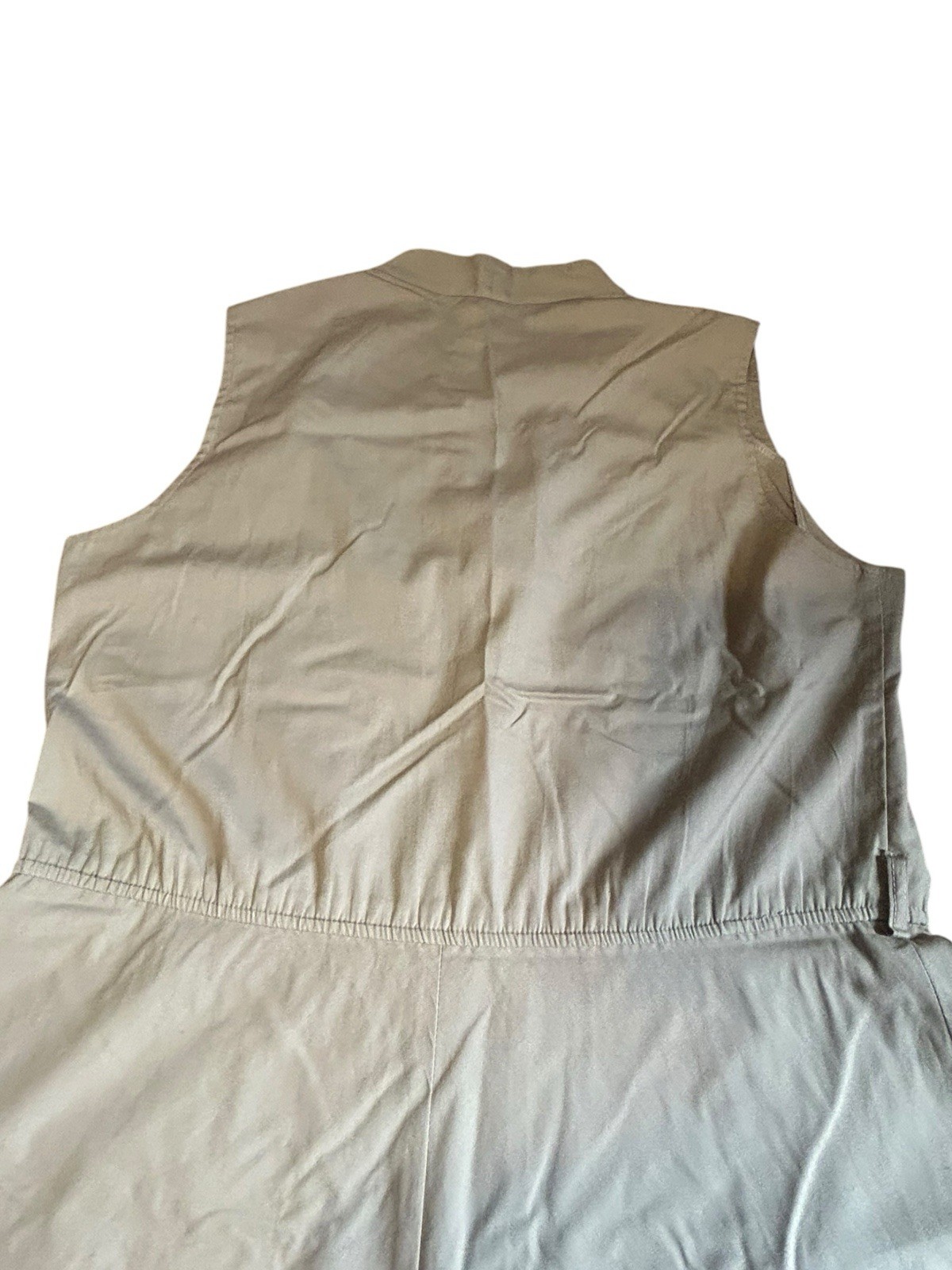 Vintage 80s Murray Meisner Khaki Utility Midi Dress USA Made Safari Cottagecore